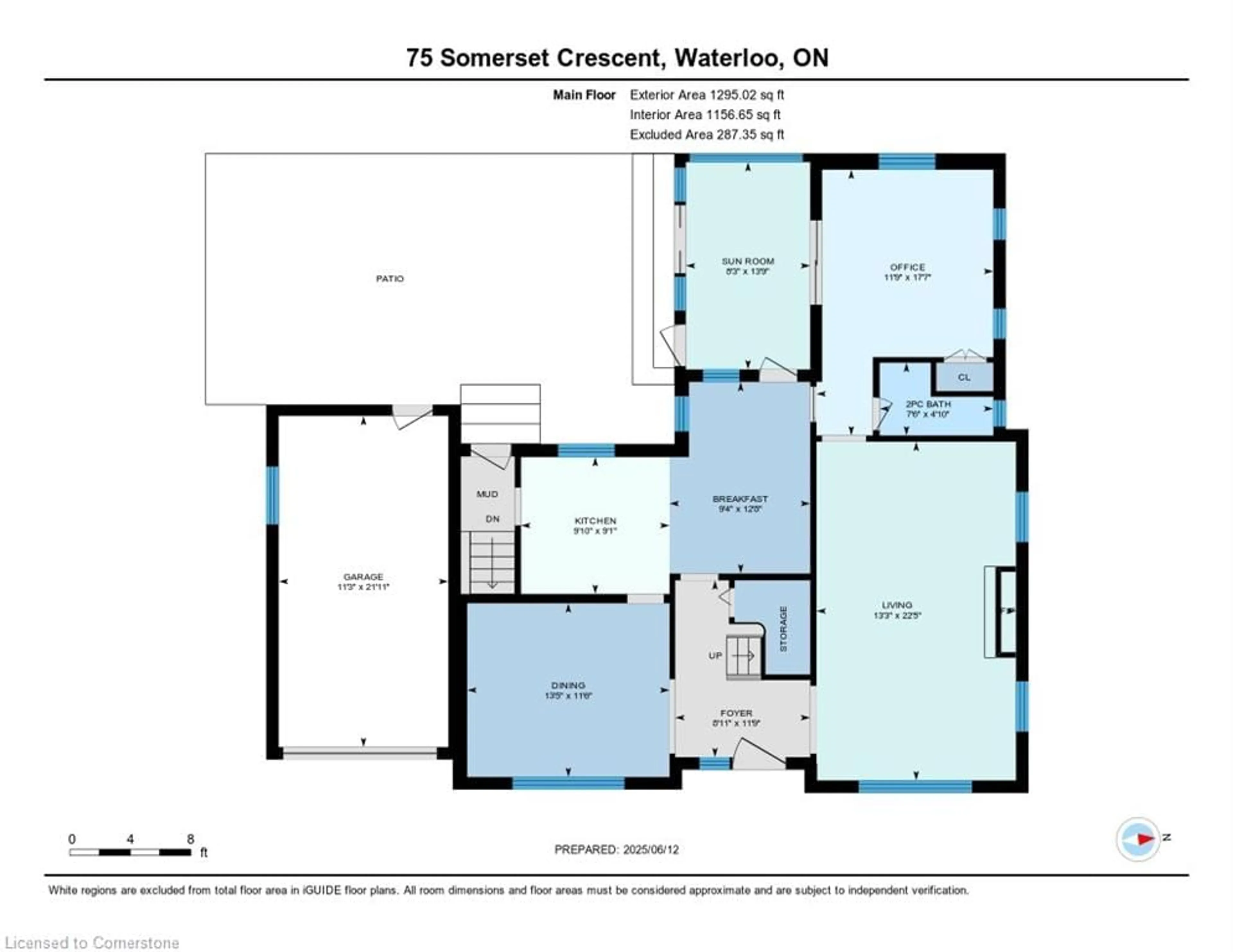 Floor plan for 75 Somerset Cres, Waterloo Ontario N2L 1N1