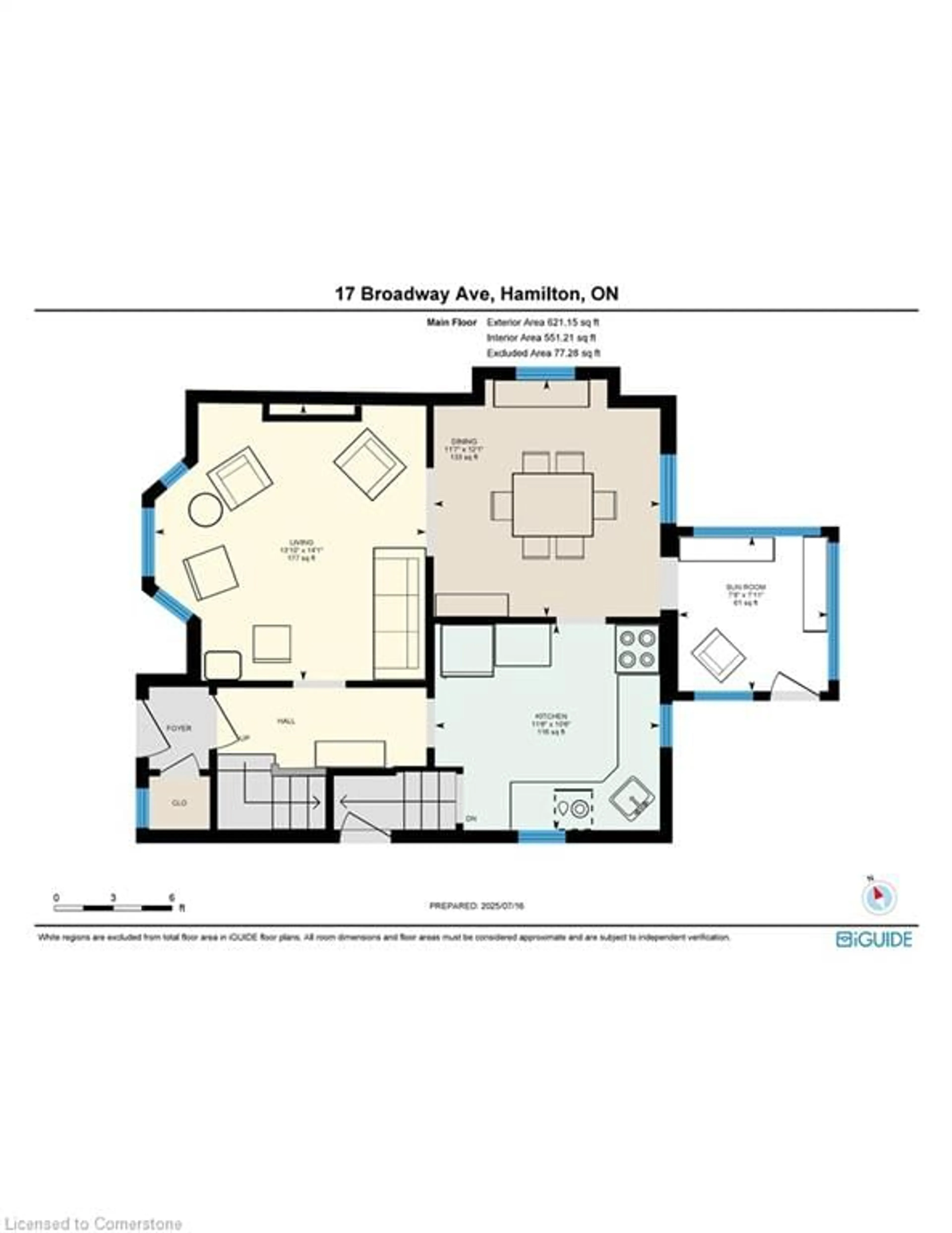 Floor plan for 17 Broadway Ave, Hamilton Ontario L8S 2V6
