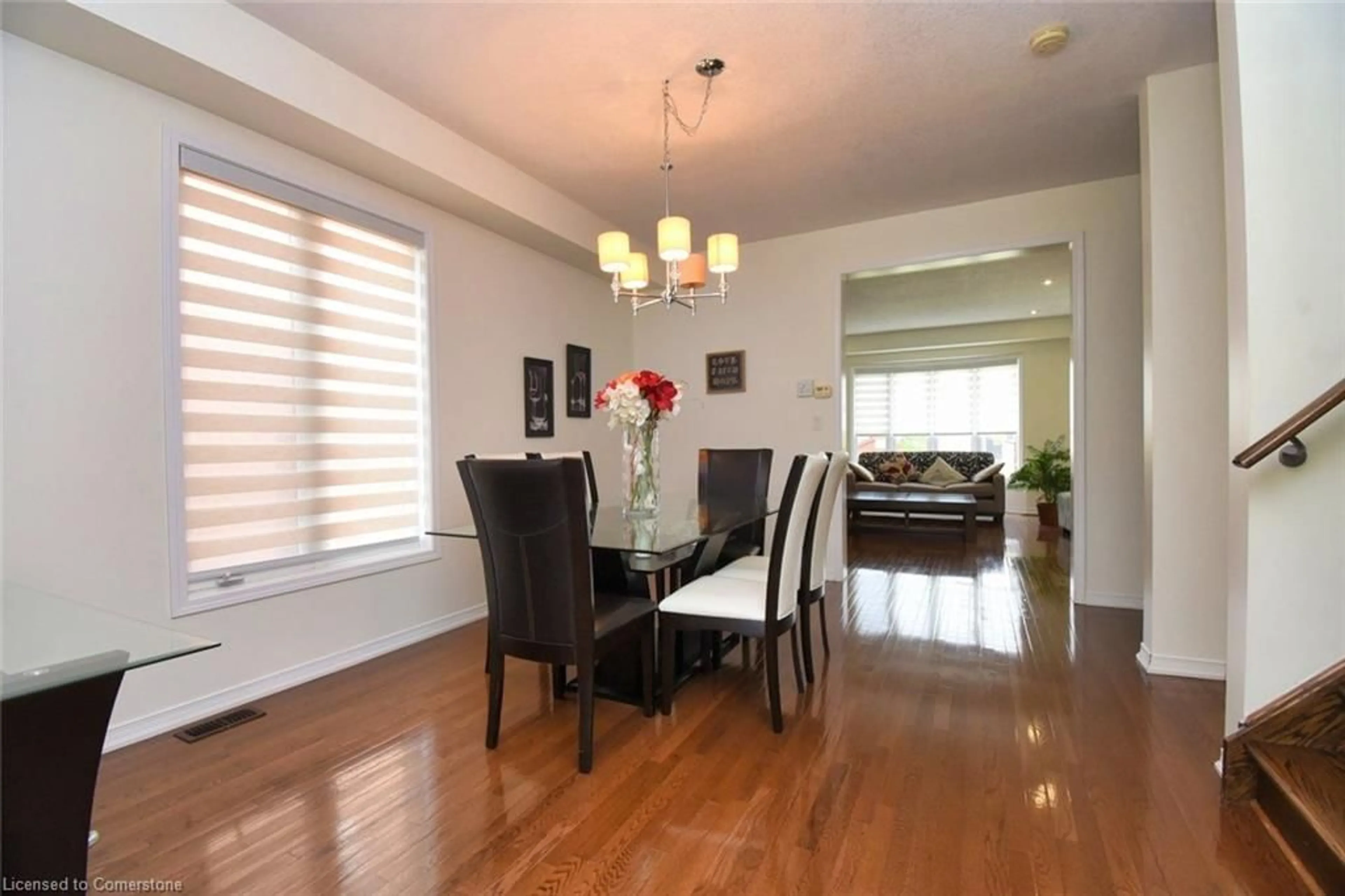 Dining room, wood/laminate floor for 97 Sirente Dr, Hamilton Ontario L9A 0B1