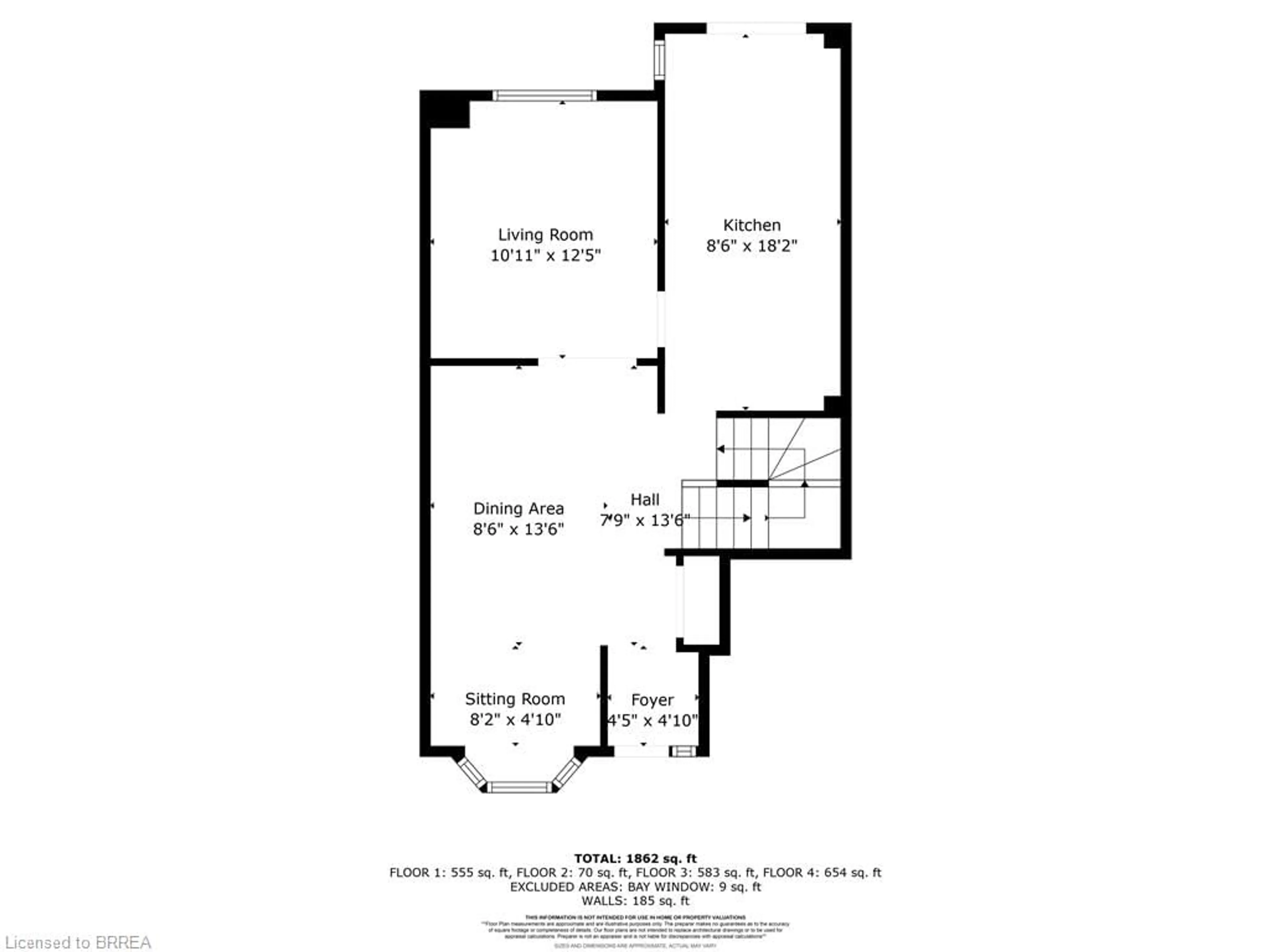 Floor plan for 2366 Brunswick Crt, Burlington Ontario L7P 4P1