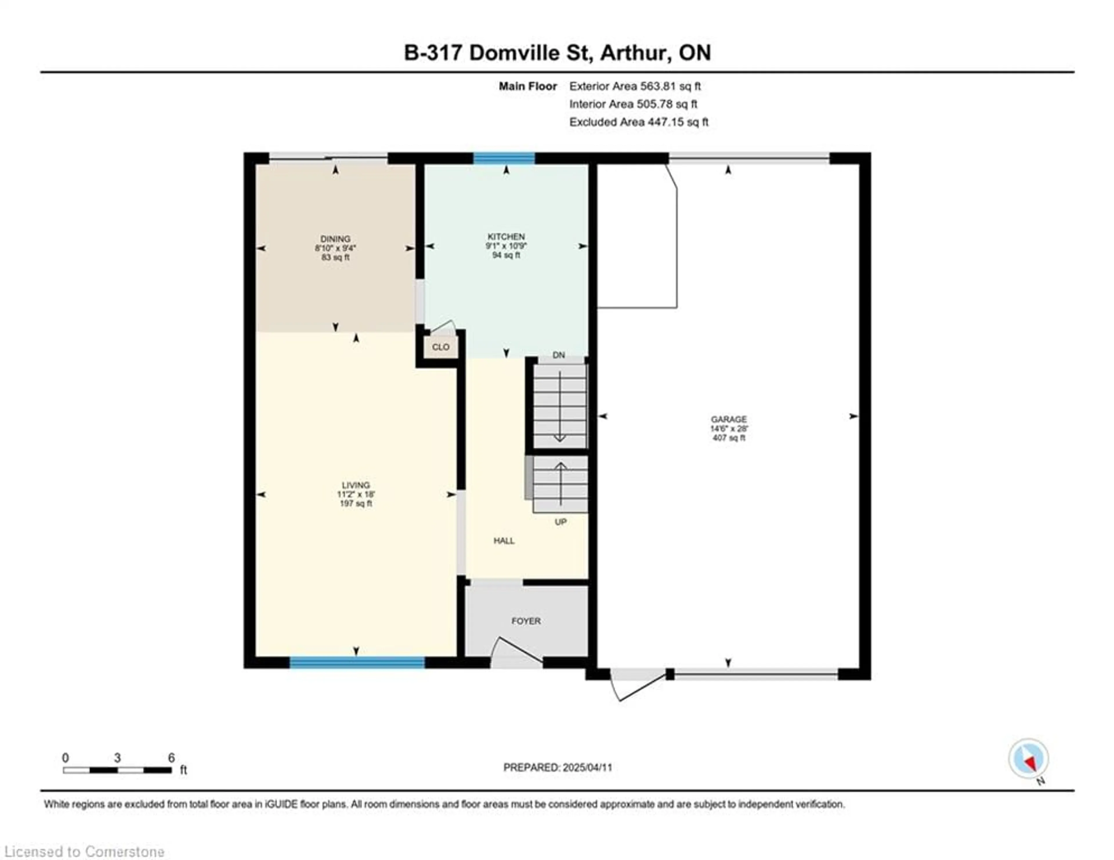Floor plan for 317 Domville St #B, Arthur Ontario N0G 1A0