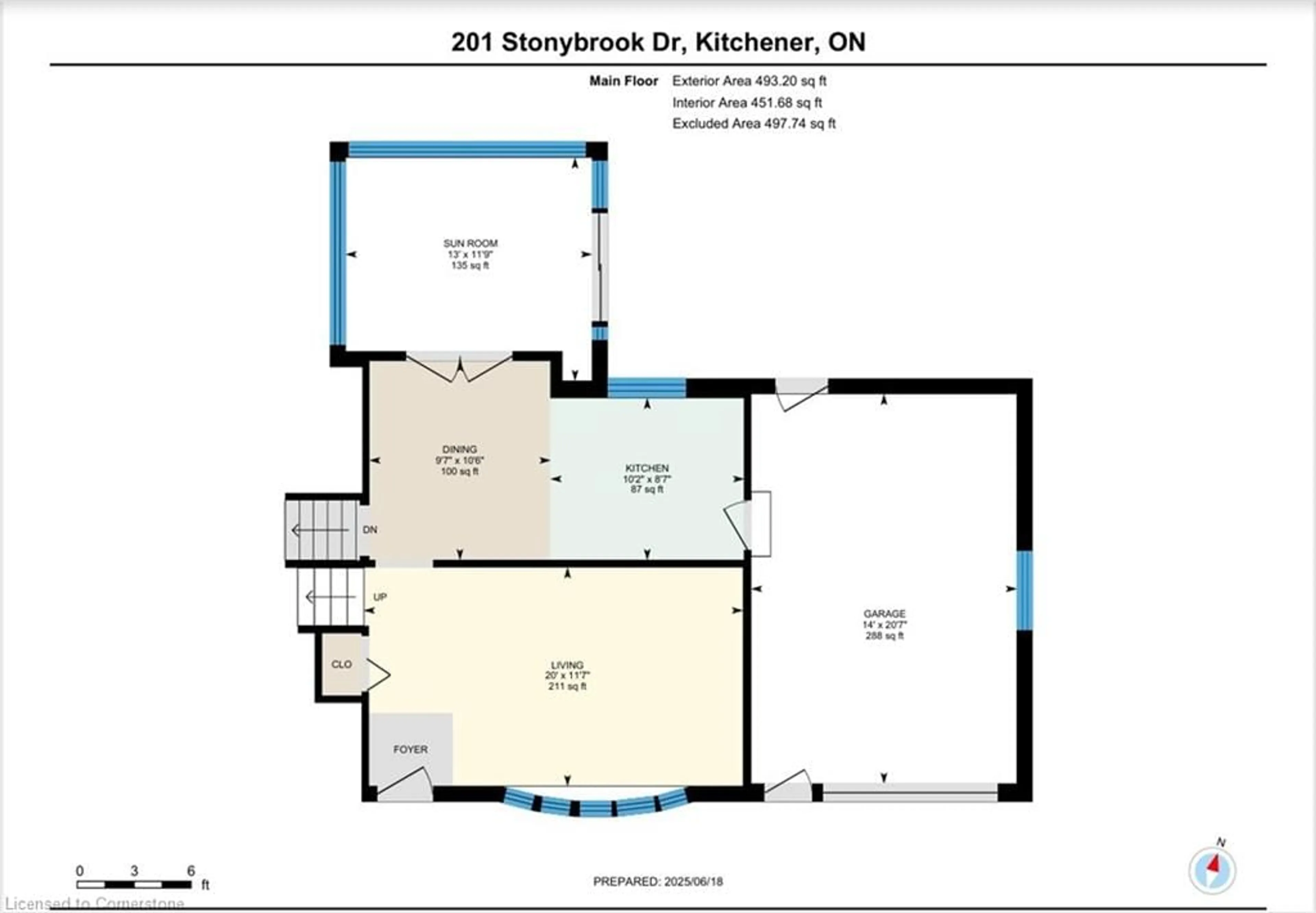 Floor plan for 201 Stonybrook Dr, Kitchener Ontario N2M 4L8