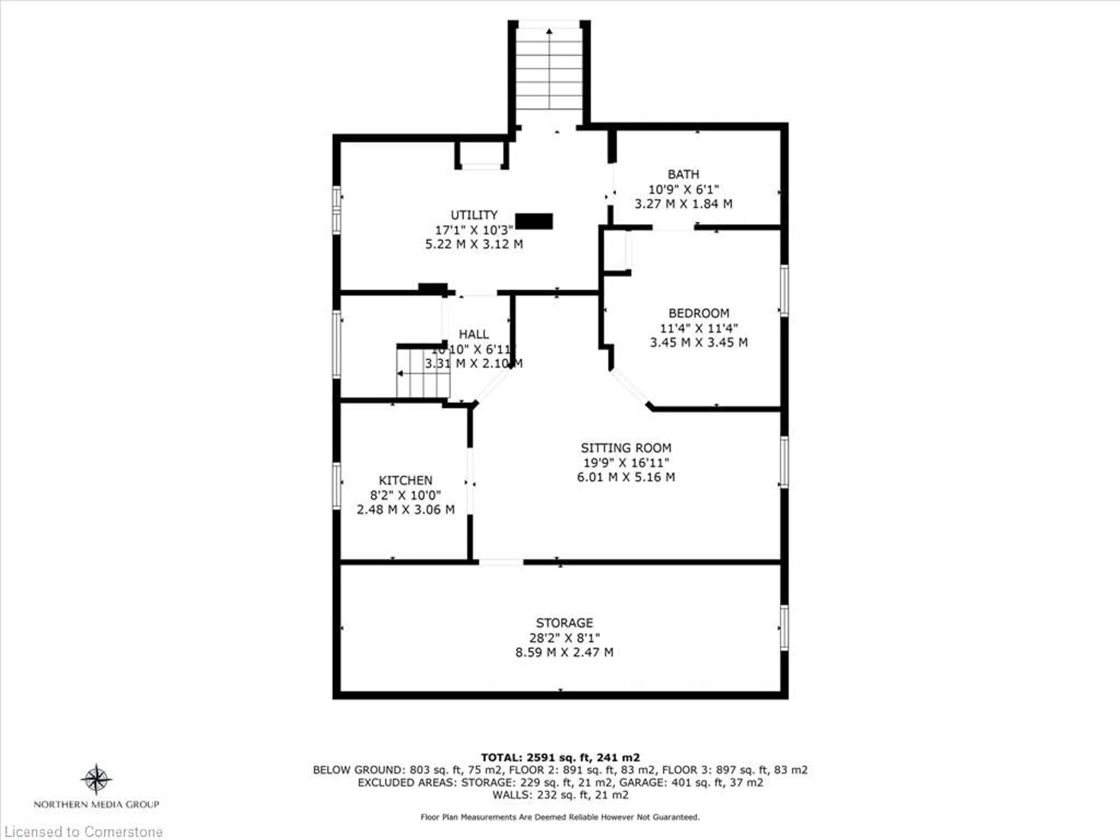 Floor plan for 97 Maplewood Ave, Hamilton Ontario L8M 1X1