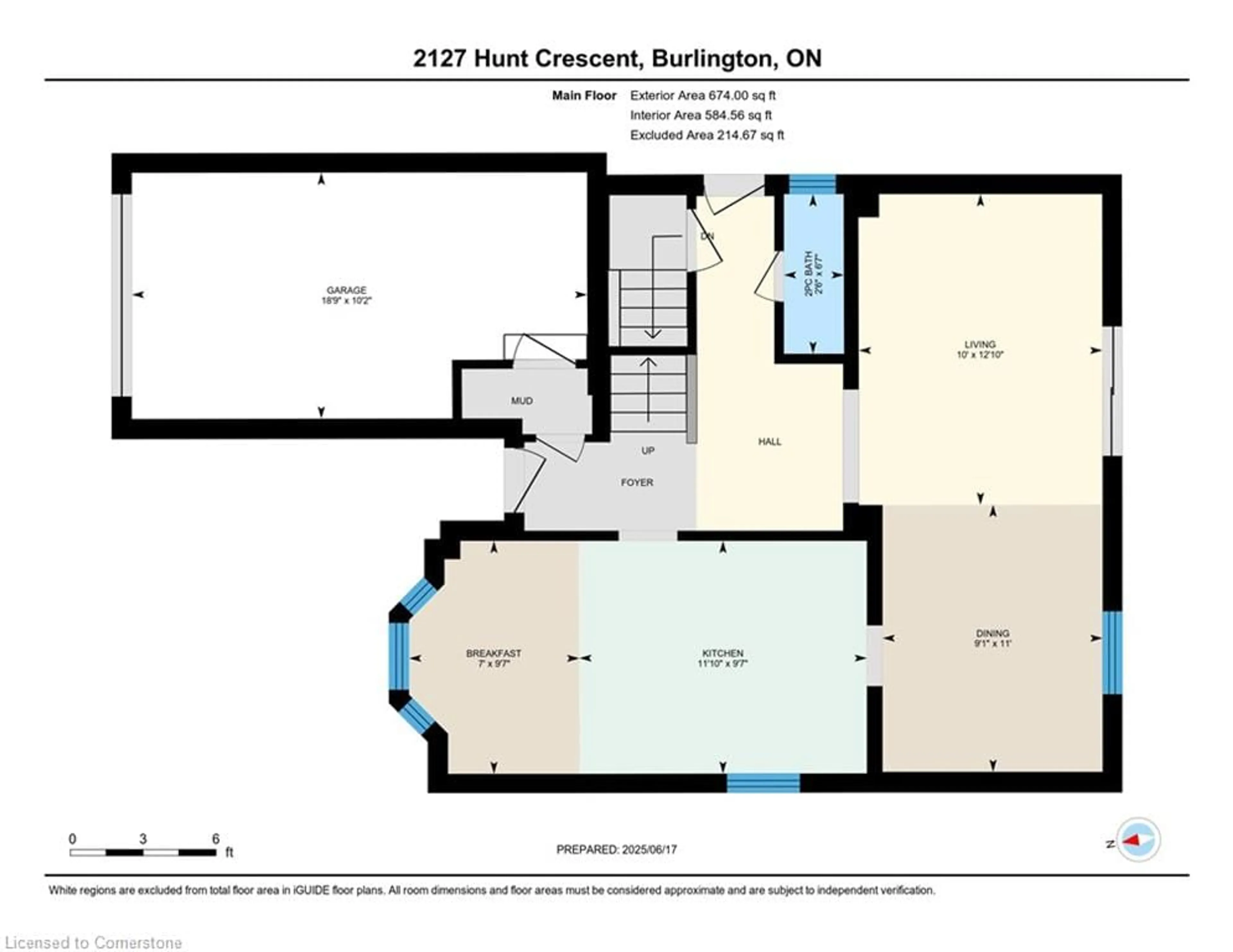 Floor plan for 2127 Hunt Cres, Burlington Ontario L7M 2P1