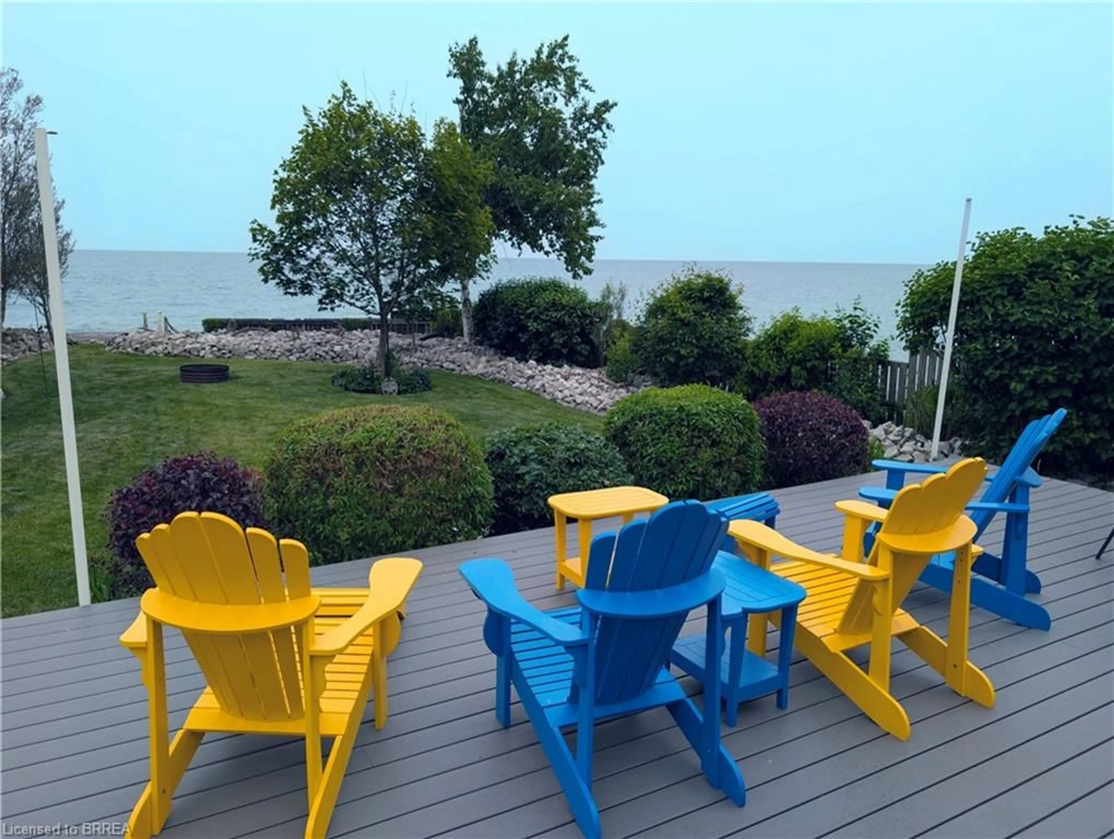 Patio, water/lake/river/ocean view for 18416 Erie Shore Dr, Blenheim Ontario N0P 1A0