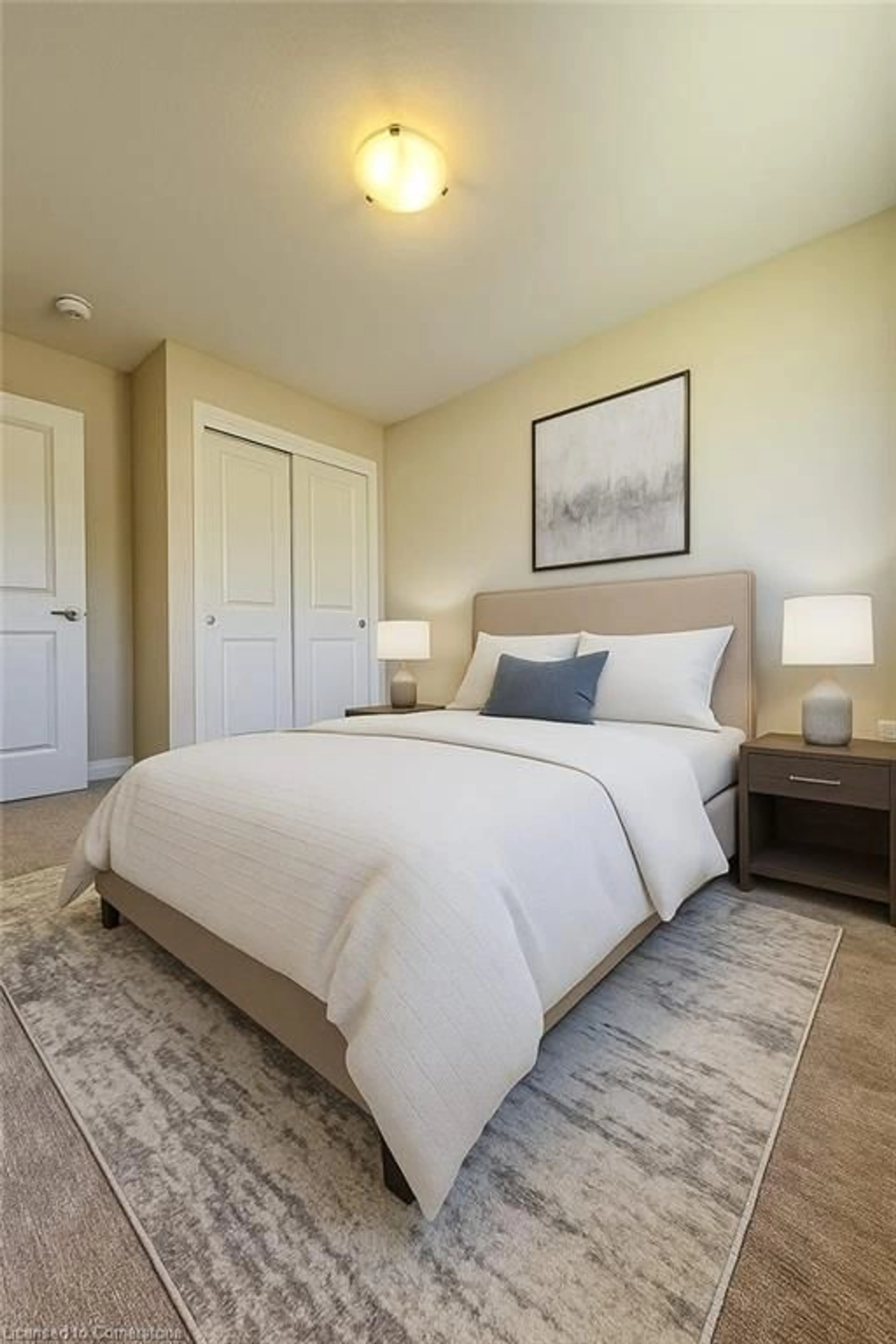 Bedroom with bed, carpet floor for 111 Alicia Cres, Thorold Ontario L2V 0M2