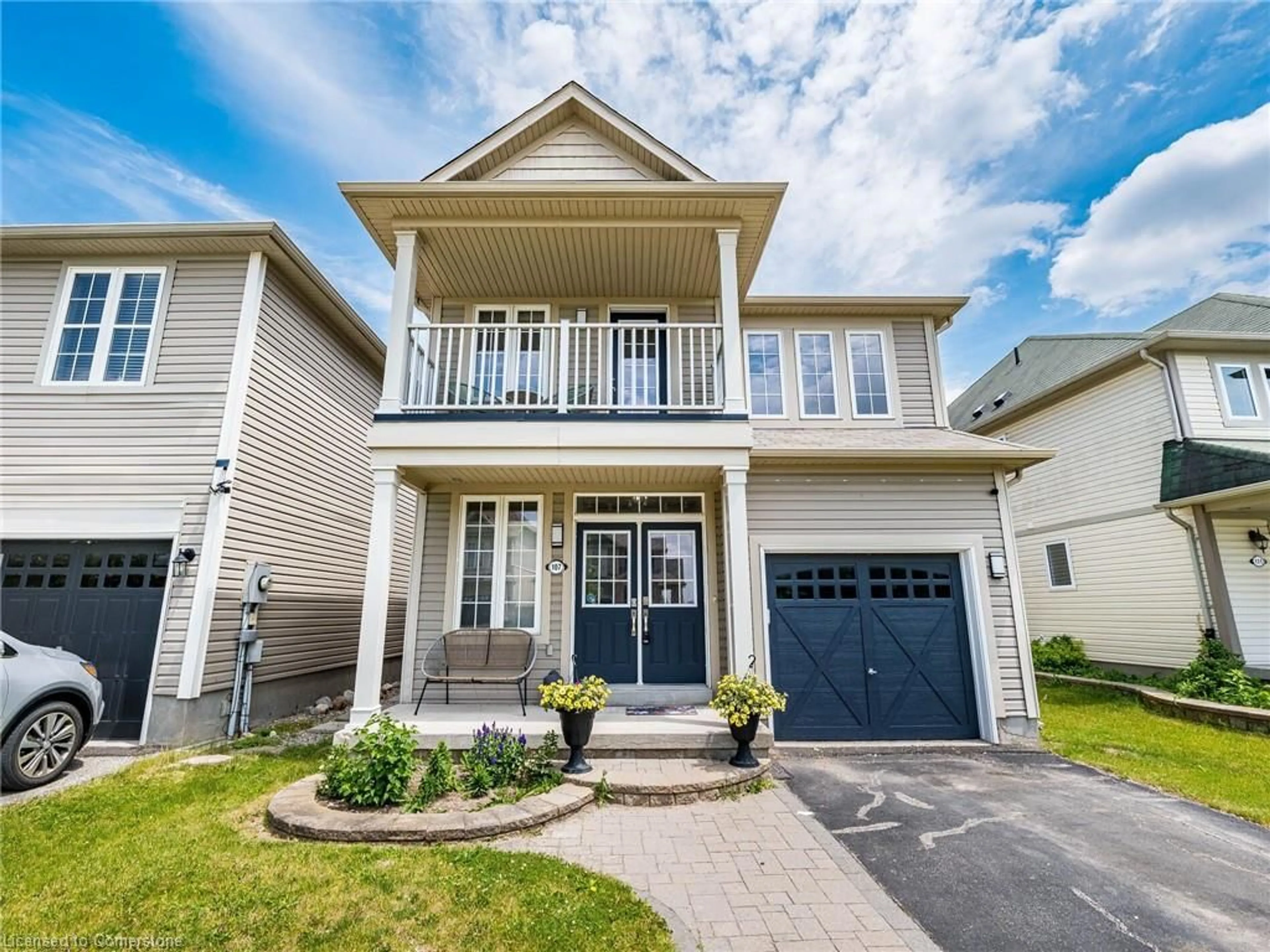 Home with vinyl exterior material, street for 107 Norwich Rd, Breslau Ontario N0B 1M0