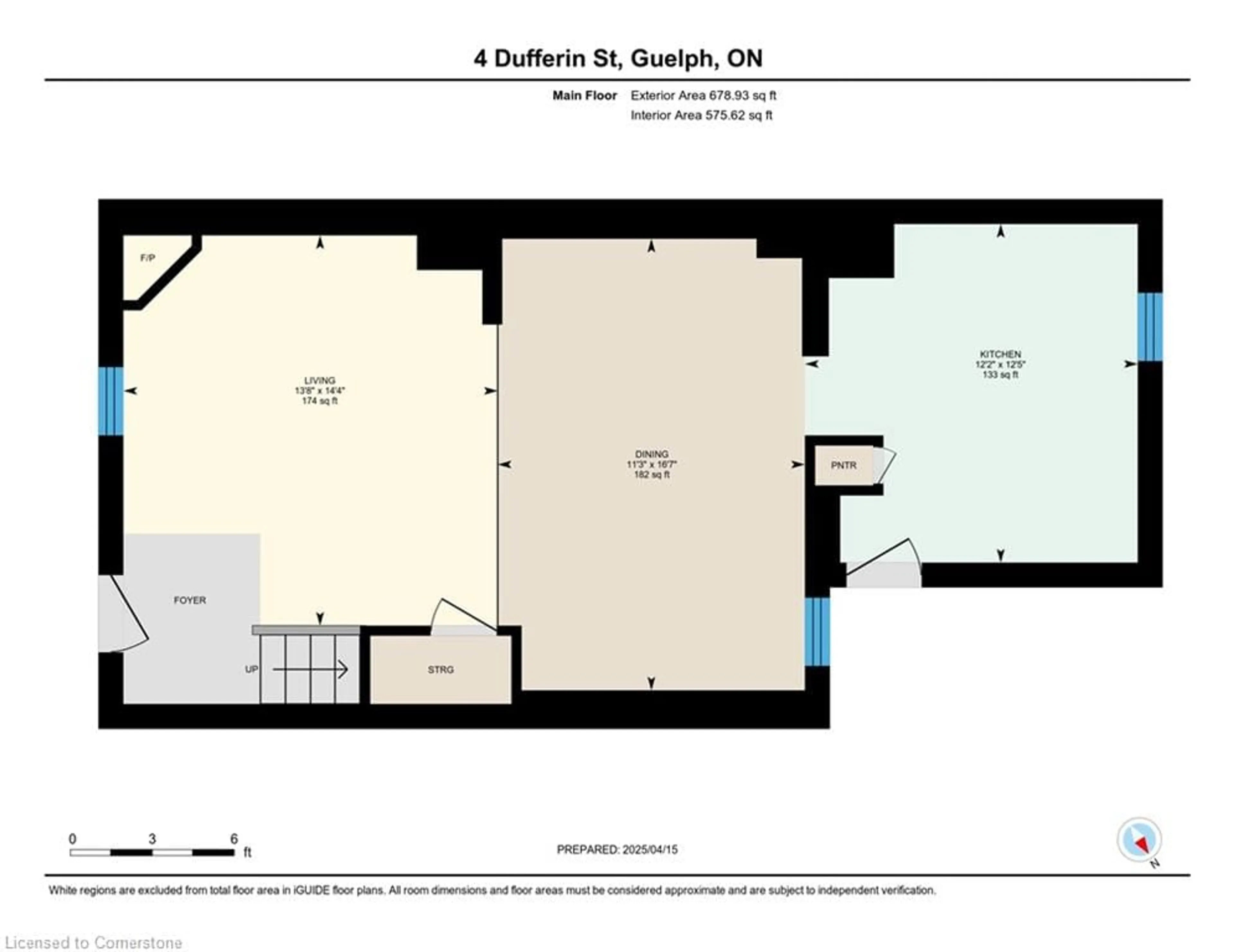 Floor plan for 4 Dufferin St, Guelph Ontario N1H 4A1