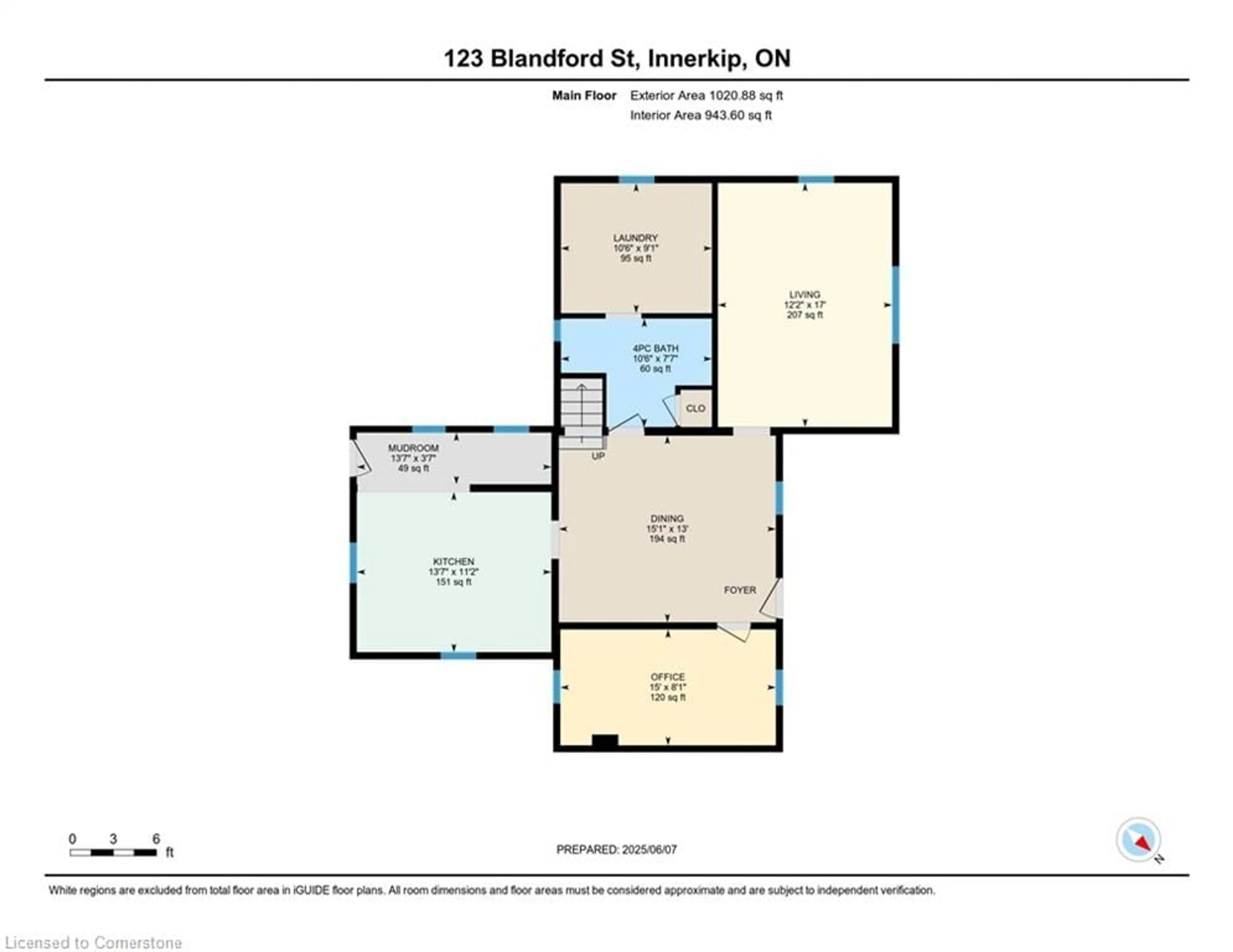 Floor plan for 123 Blandford St, Innerkip Ontario N0J 1M0