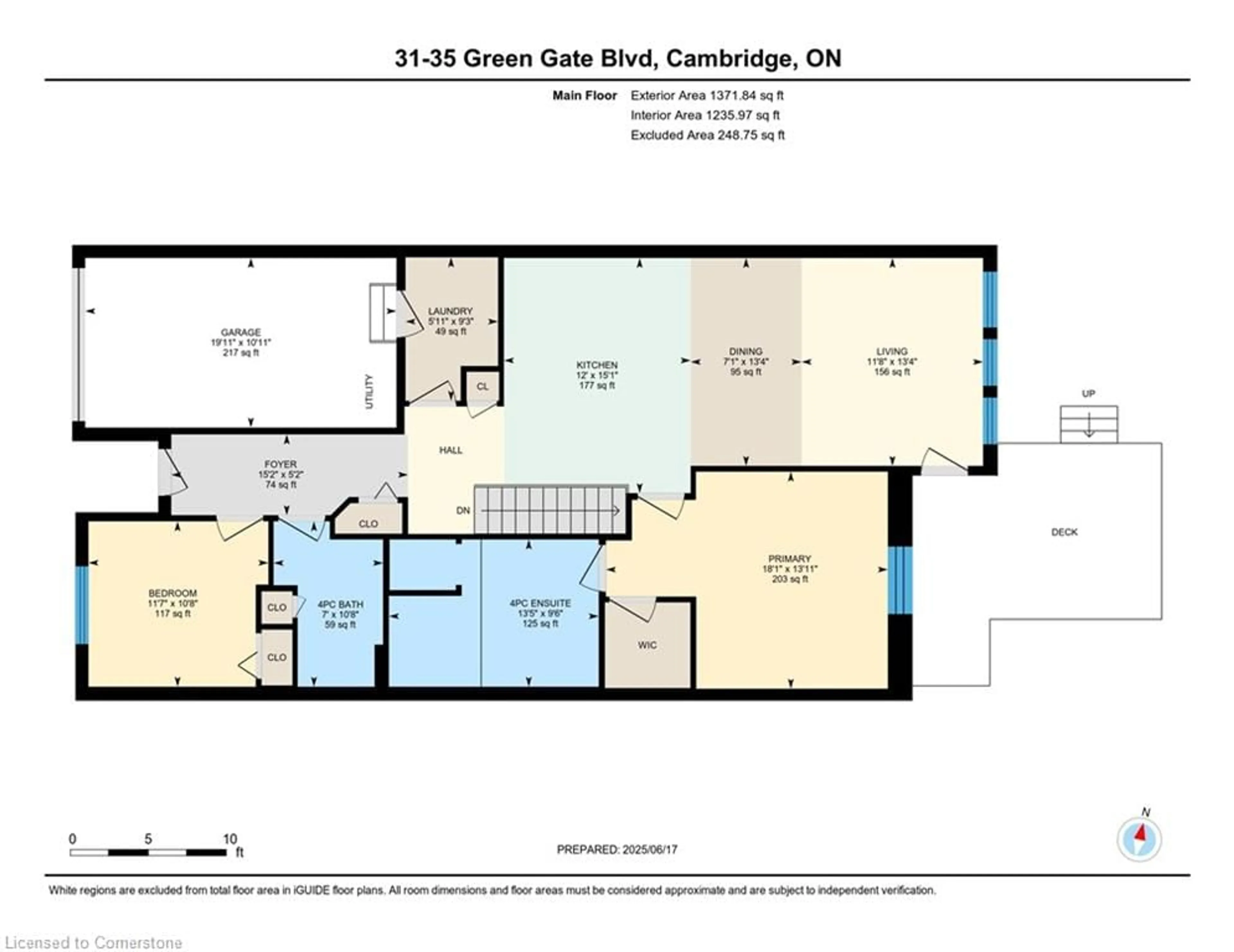 Floor plan for 35 Green Gate Blvd #31, Cambridge Ontario N1T 0A3