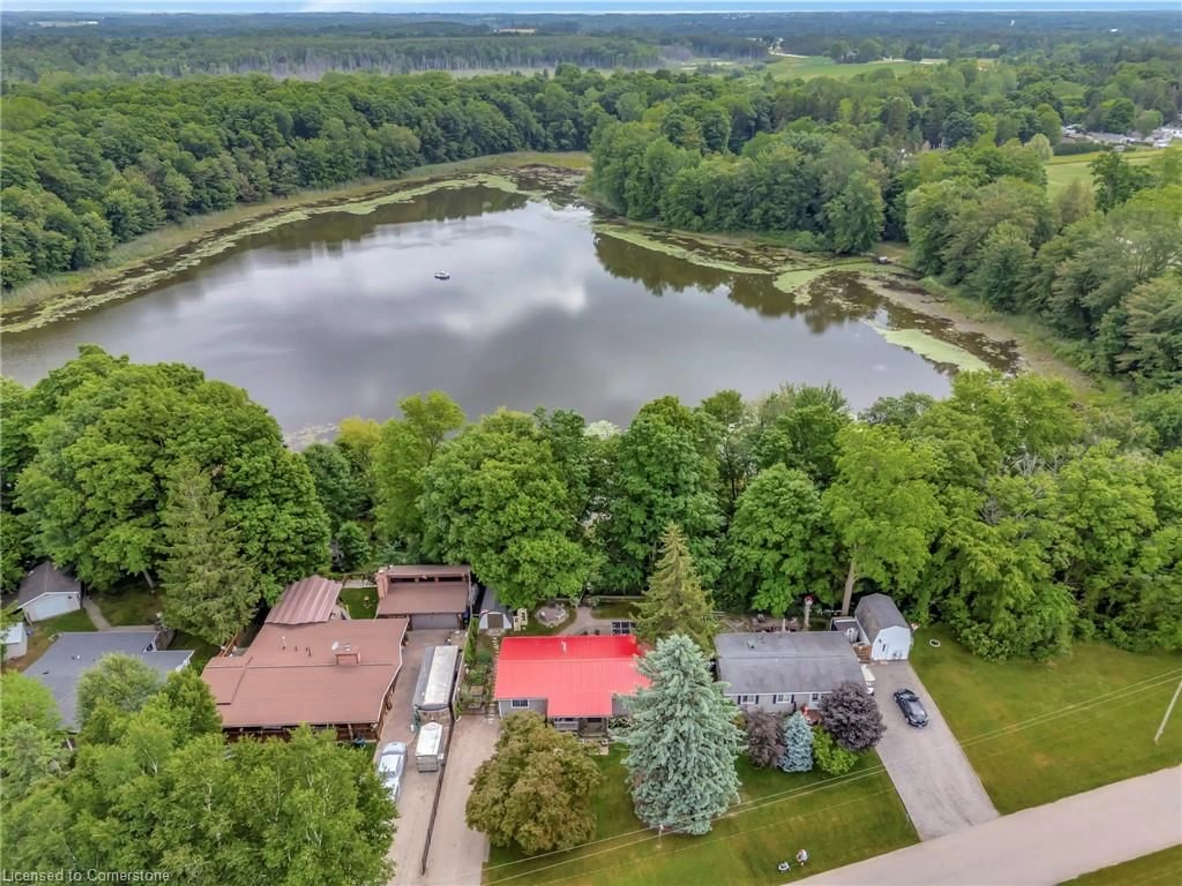 A pic from outside/outdoor area/front of a property/back of a property/a pic from drone, water/lake/river/ocean view for 806201 Oxford Rd #67, Innerkip Ontario N0J 1M0