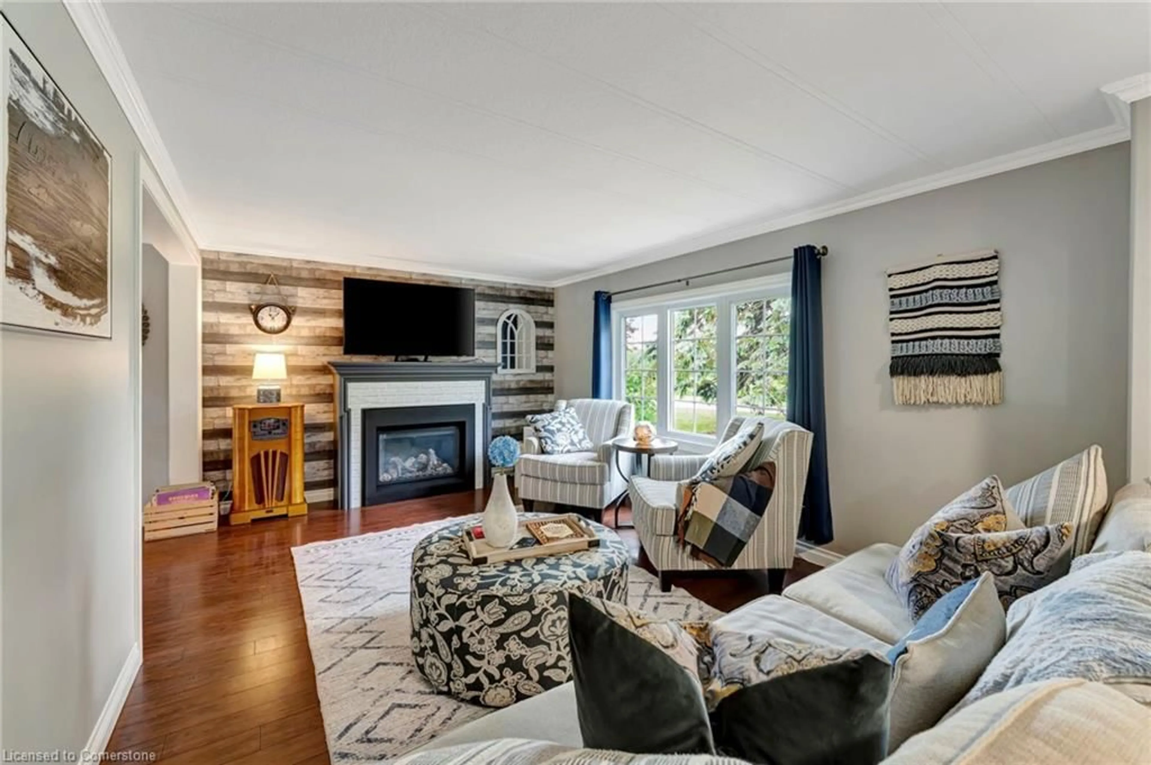 Living room with furniture, unknown for 806201 Oxford Rd #67, Innerkip Ontario N0J 1M0