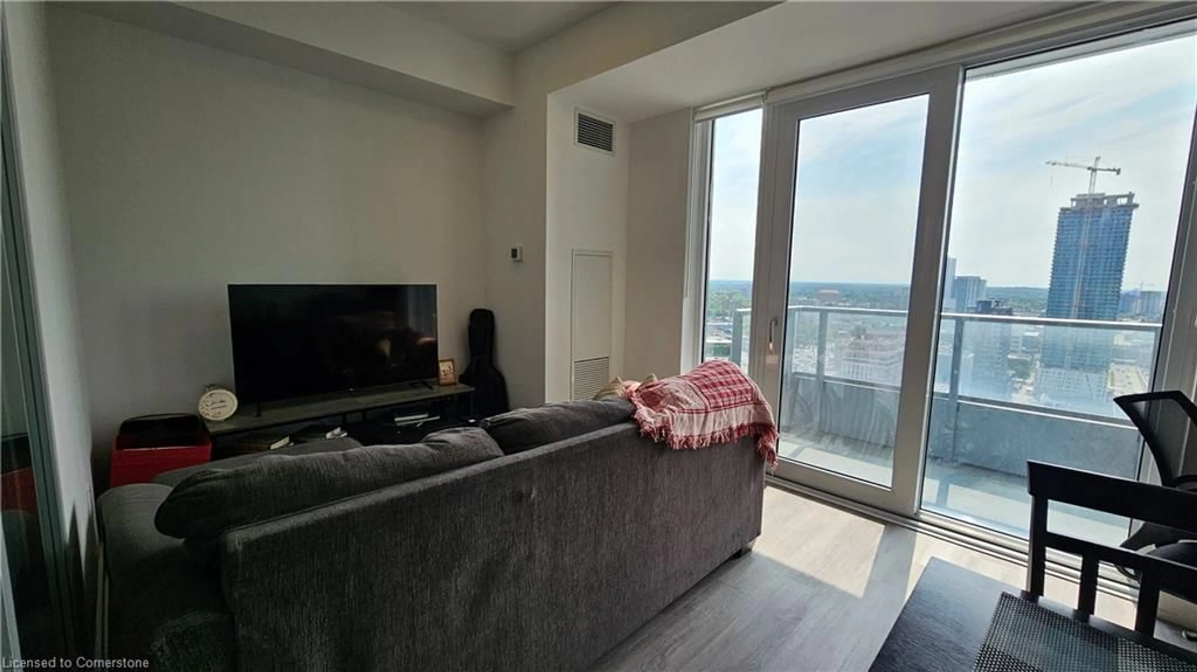 Living room with furniture, floor is not visible for 15 Wellington St #2403, Kitchener Ontario N3G 0E4