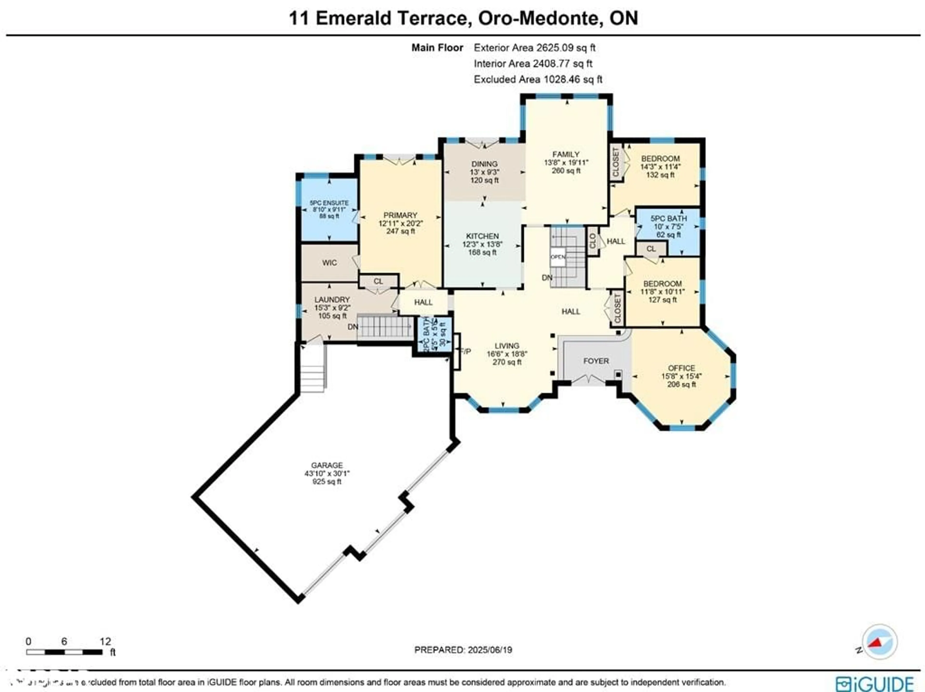 Floor plan for 11 Emerald Terrace, Oro-Medonte Ontario L0L 2E0