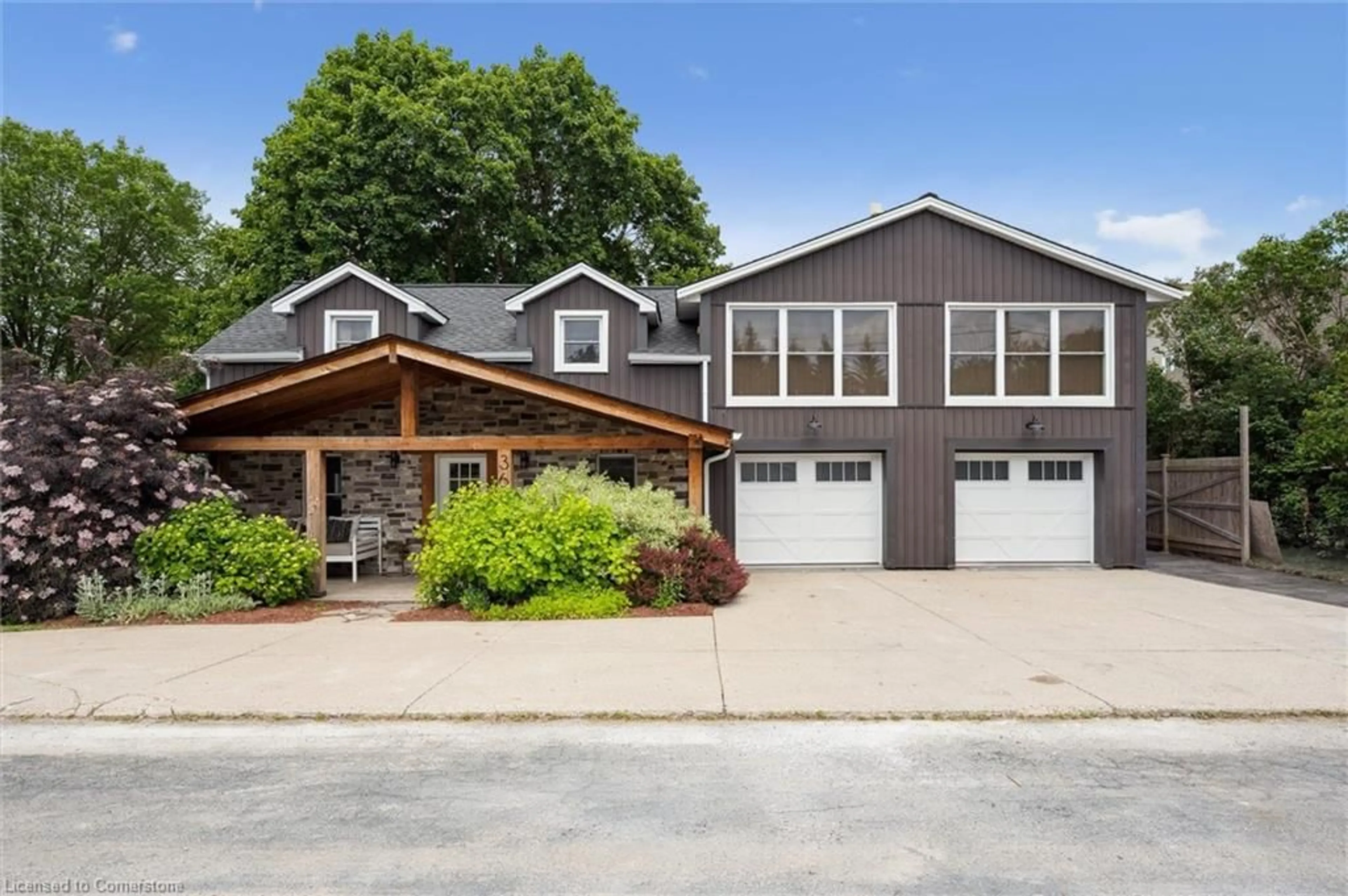 Home with vinyl exterior material, street for 36 Allan St, West Montrose Ontario N0B 2V0
