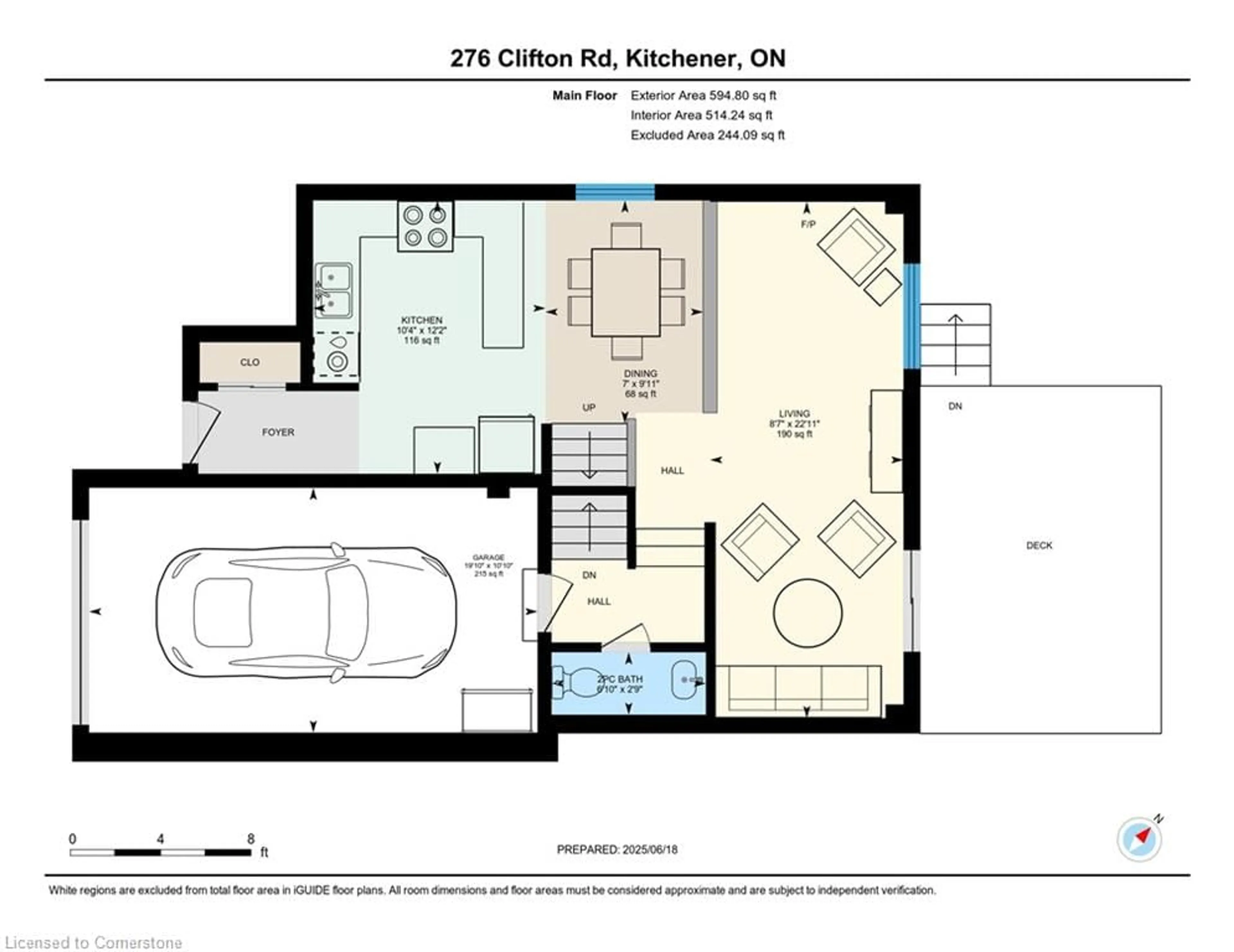 Floor plan for 276 Clifton Rd, Kitchener Ontario N2H 4W2