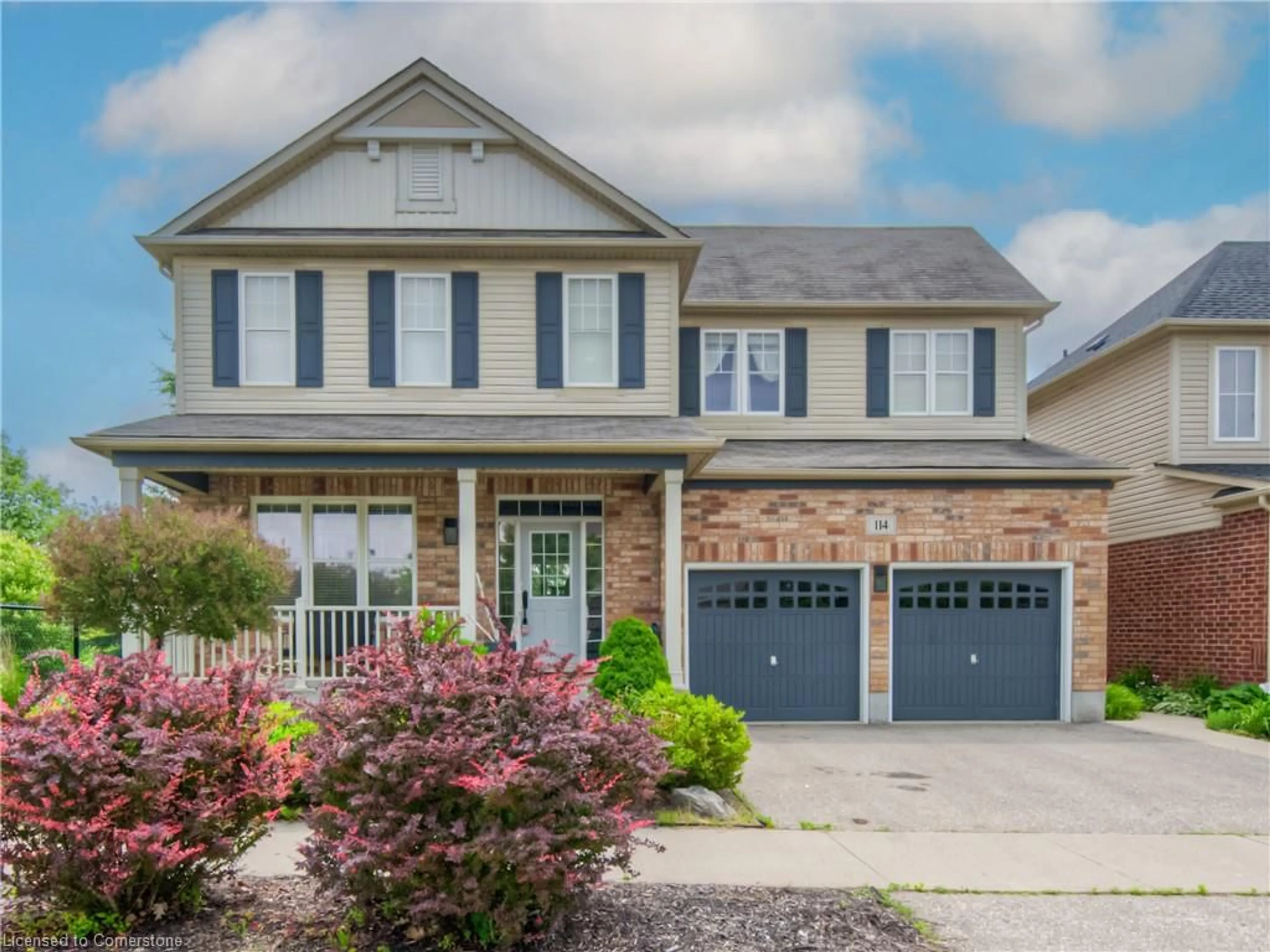 Home with brick exterior material, street for 114 Baldwin Dr, Cambridge Ontario N3C 0B4