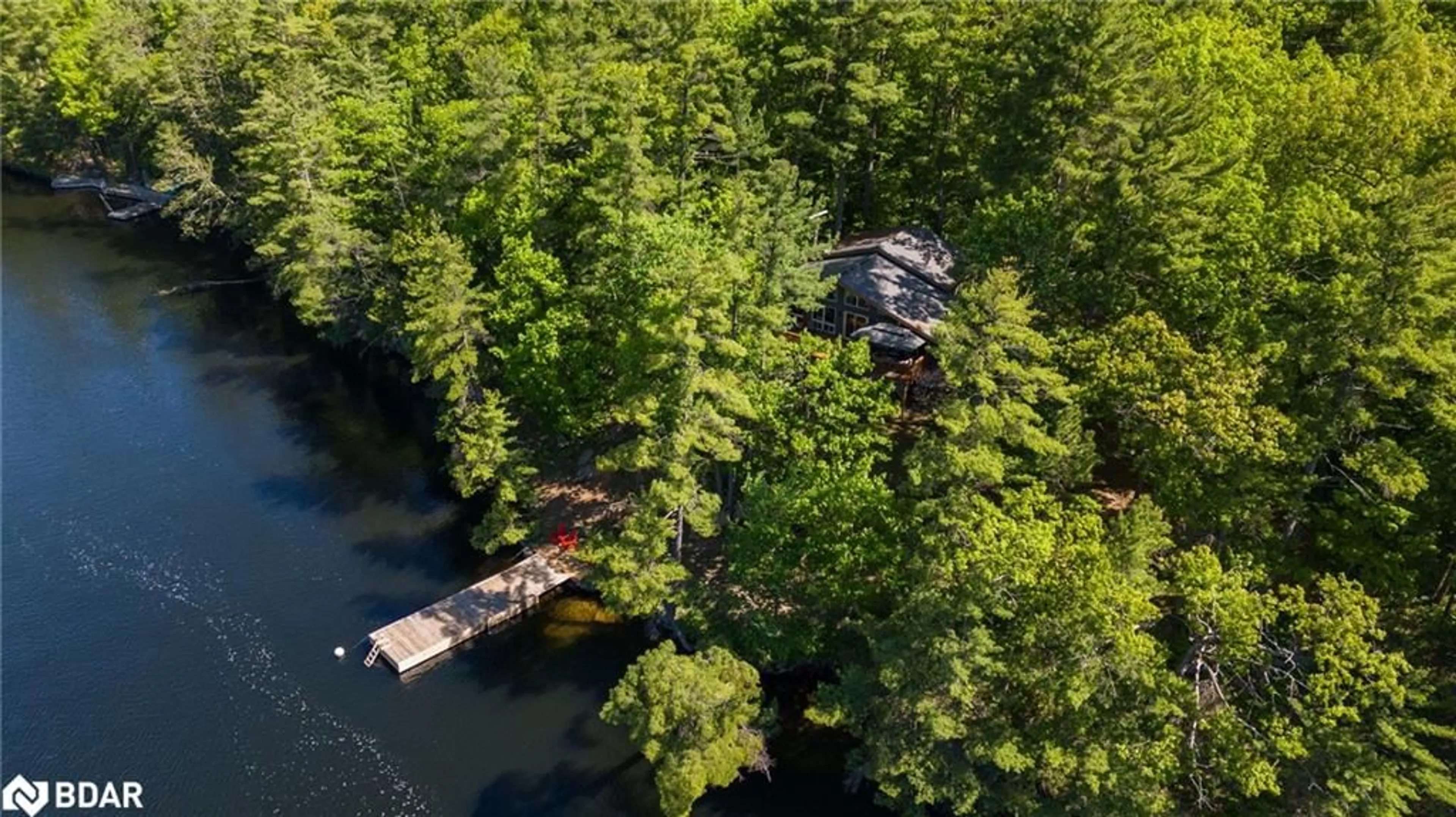 A pic from outside/outdoor area/front of a property/back of a property/a pic from drone, water/lake/river/ocean view for 5 Severn River Sr406, Coldwater Ontario L0K 1E0