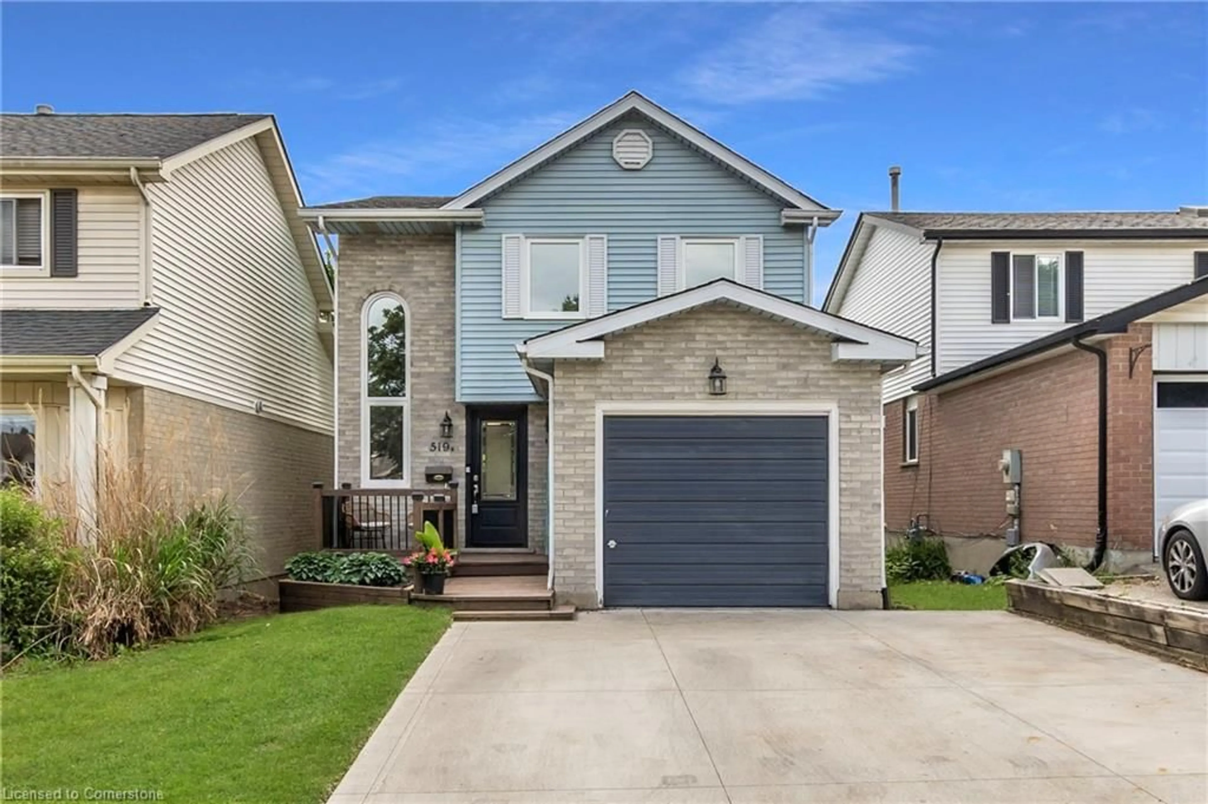 Home with brick exterior material, street for 519B Rosemeadow Cres, Waterloo Ontario N2T 2A5