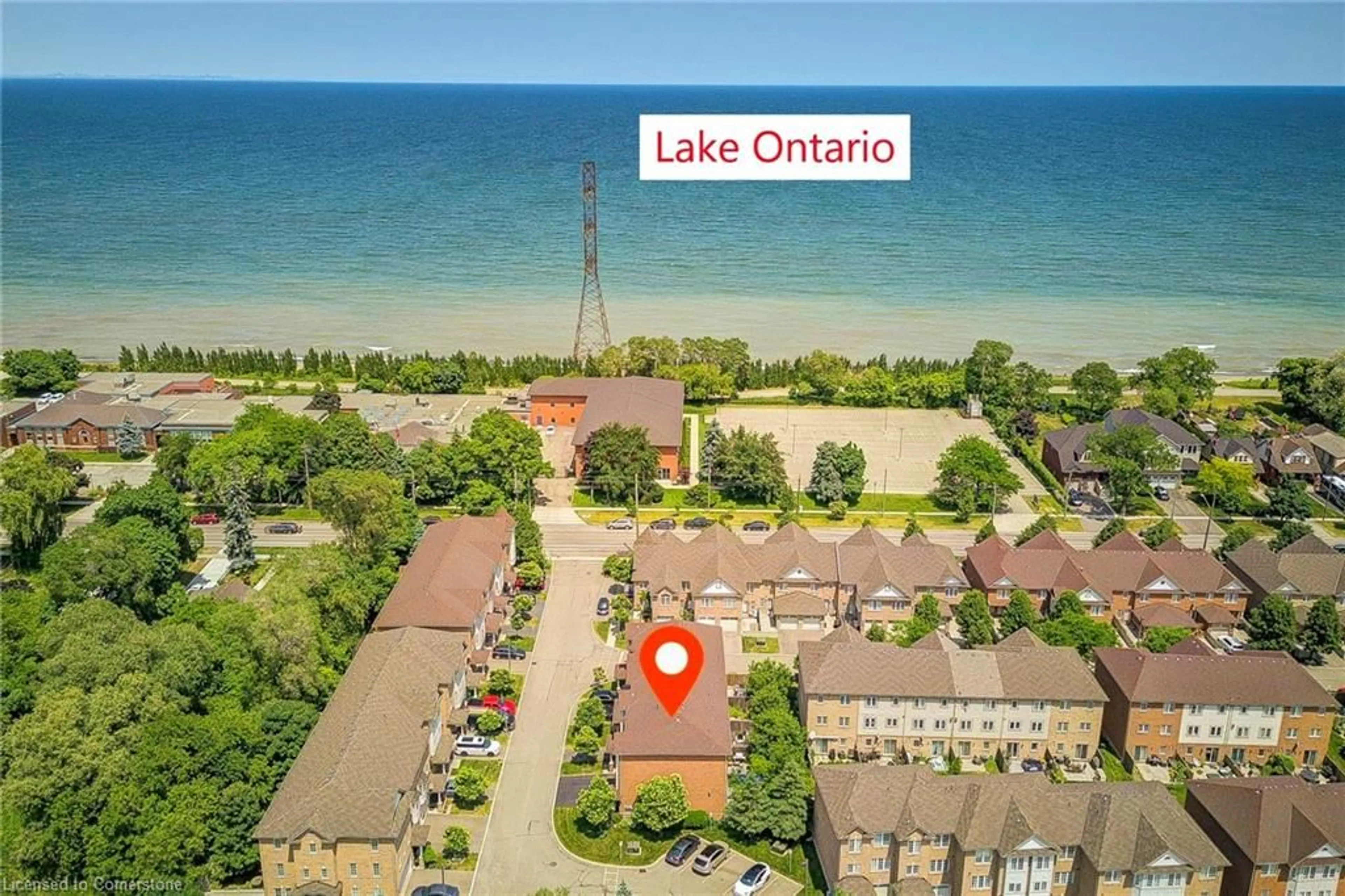 A pic from outside/outdoor area/front of a property/back of a property/a pic from drone, water/lake/river/ocean view for 470 Beach Blvd #63, Hamilton Ontario L8H 6X2