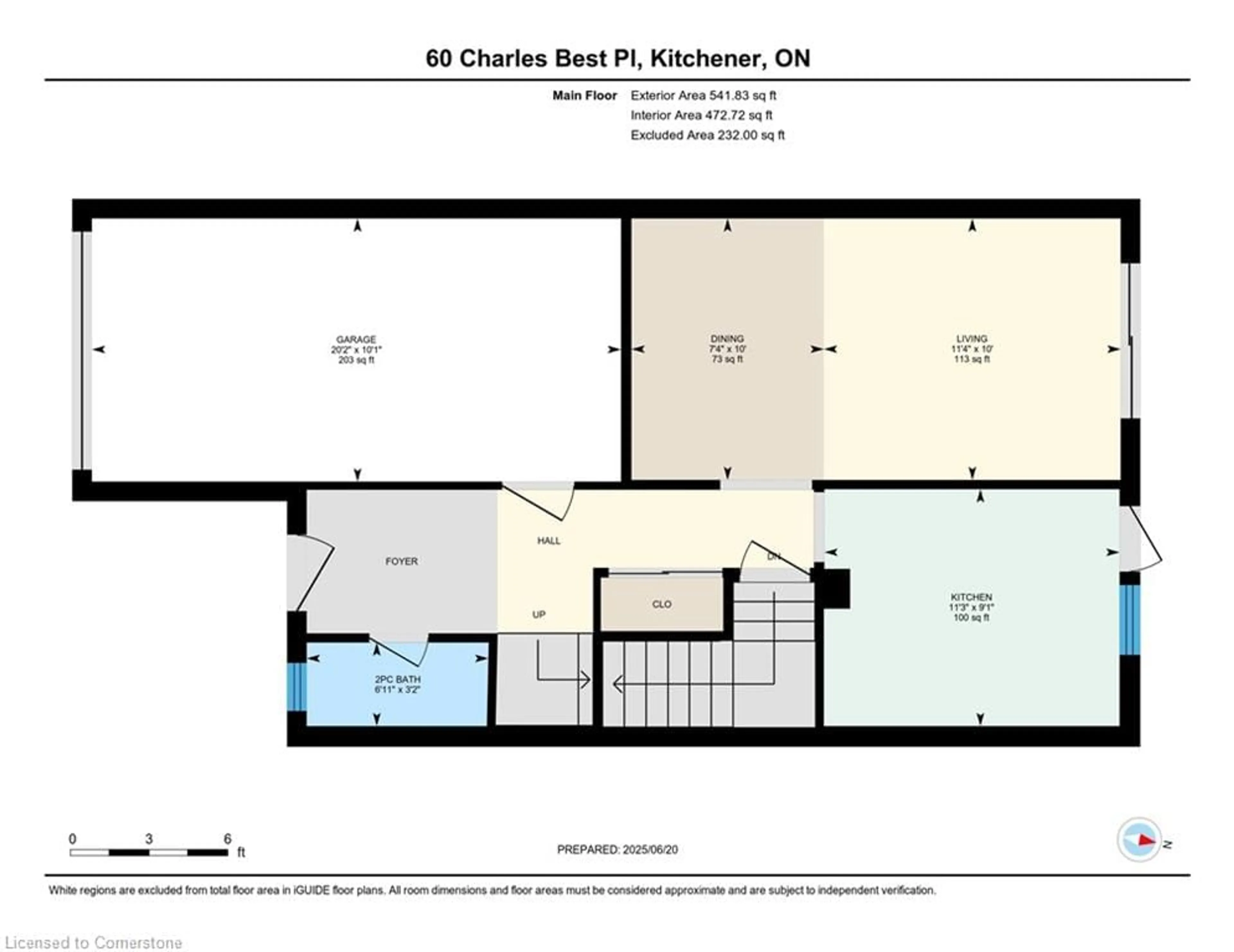 Floor plan for 60 Charles Best Pl, Kitchener Ontario N2M 5A3