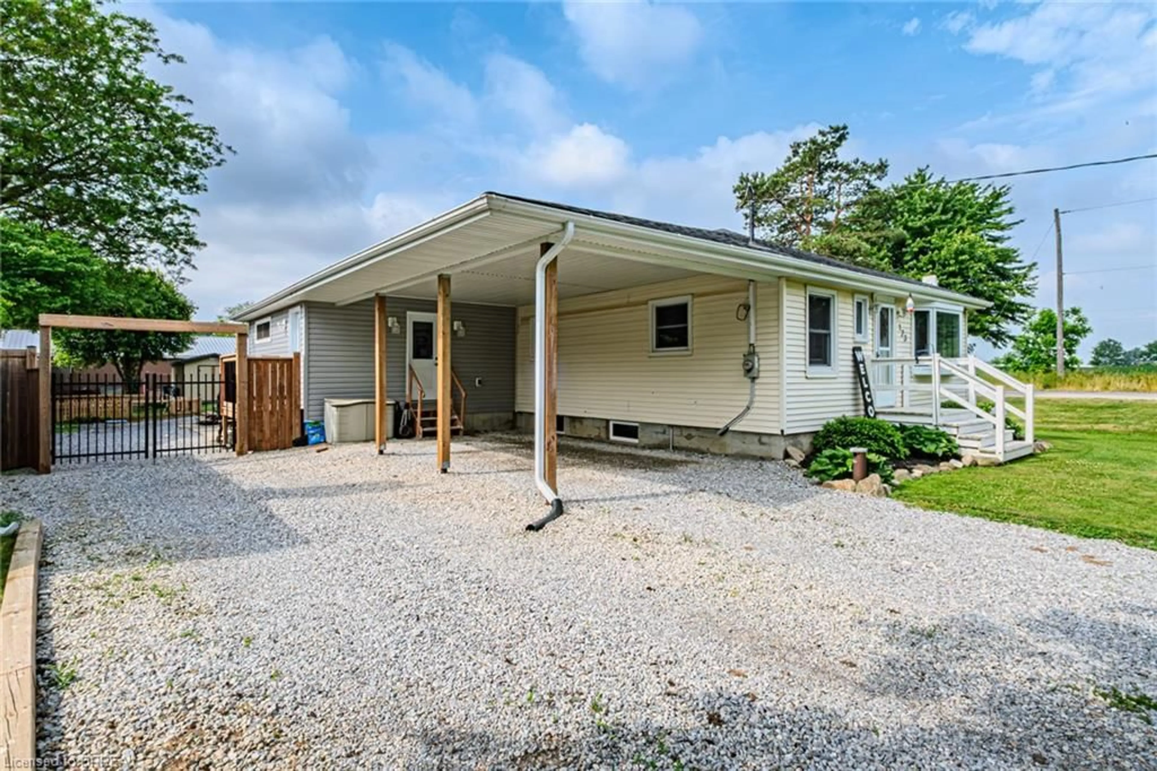 A pic from outside/outdoor area/front of a property/back of a property/a pic from drone, street for 123 Hatchley Rd, Harley Ontario N0E 1E0