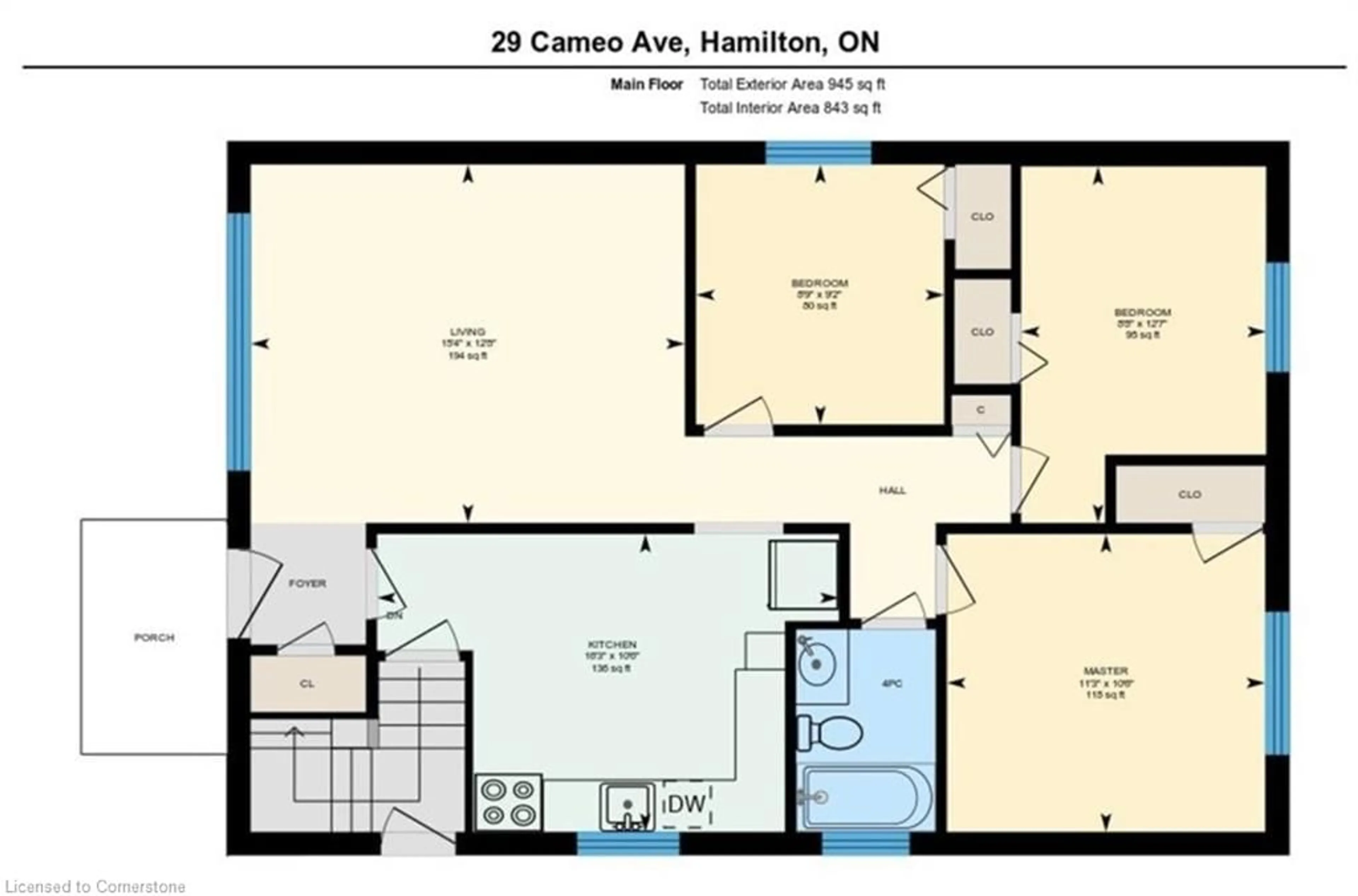 Floor plan for 29 Cameo Ave, Hamilton Ontario L8V 2H2