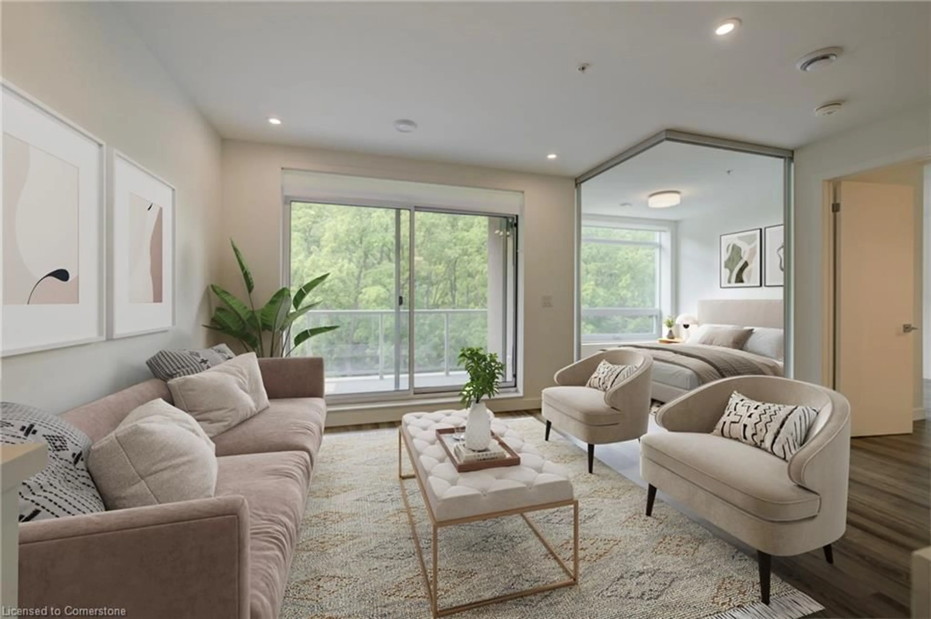Living room with furniture, unknown for 455 Charlton Ave #510, Hamilton Ontario L8N 0B2