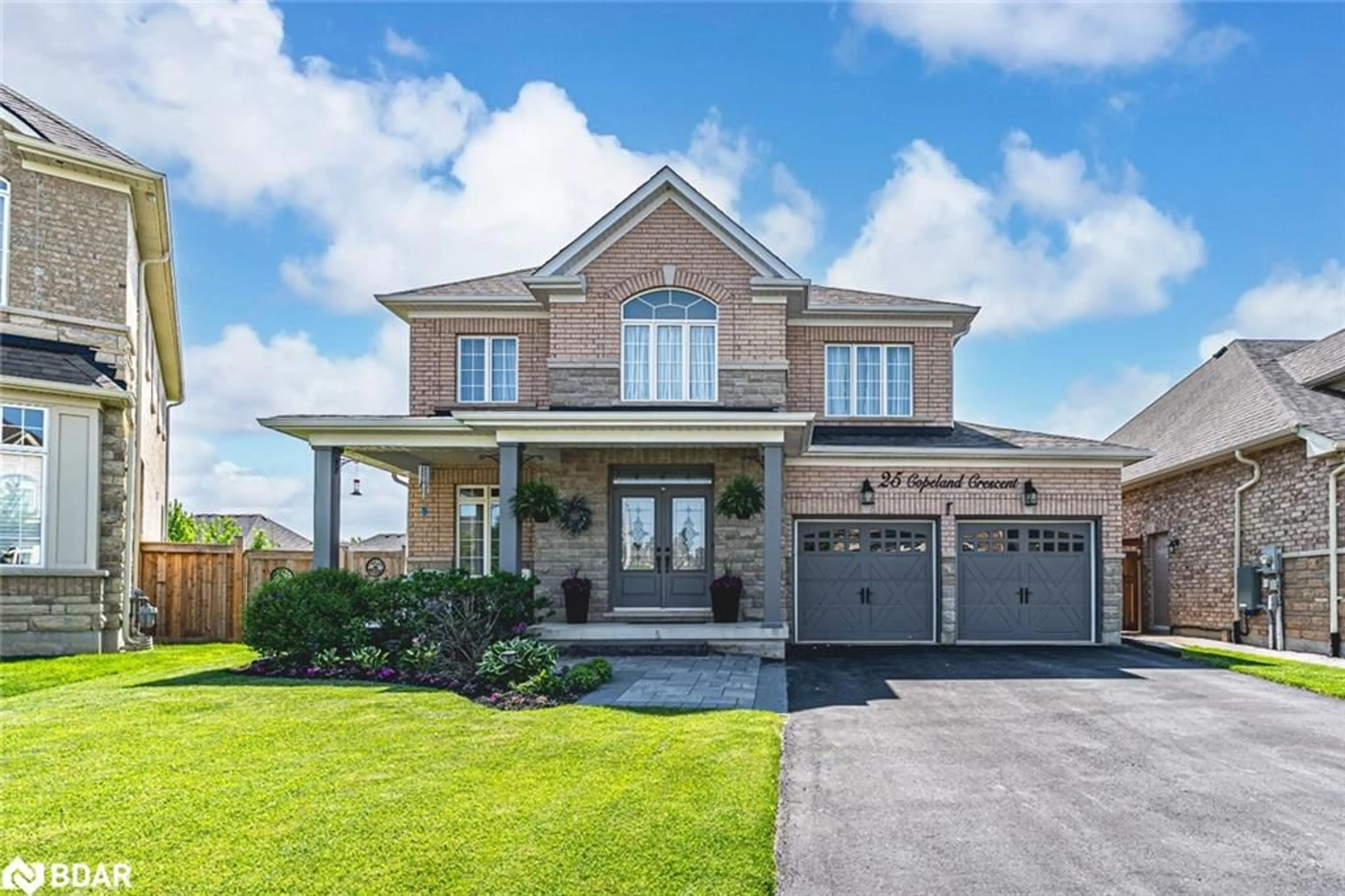 Home with brick exterior material, street for 25 Copeland Crescent, Innisfil Ontario L0L 1L0