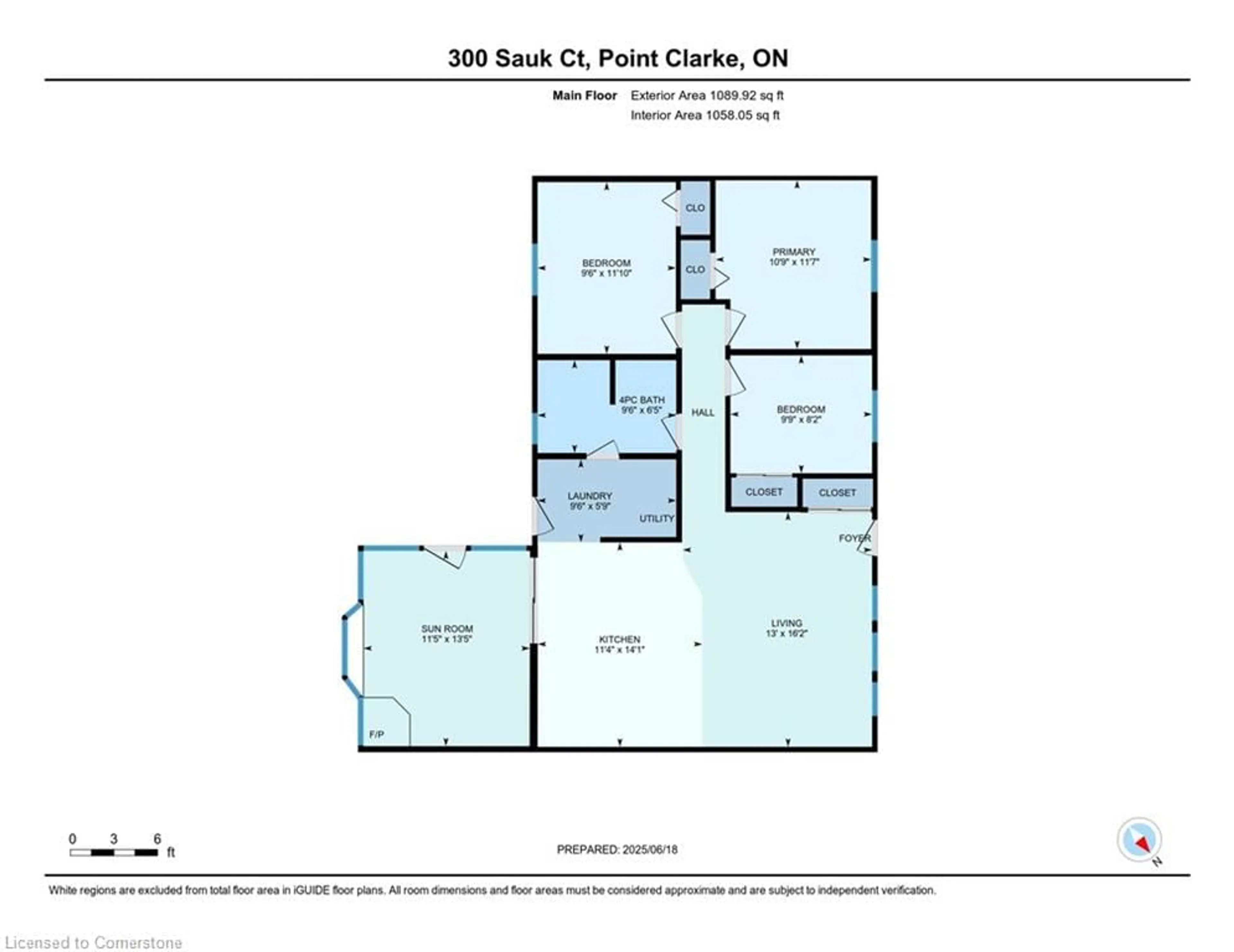 Floor plan for 300 Sauk Crt Crt, Point Clark Ontario N2Z 2X3
