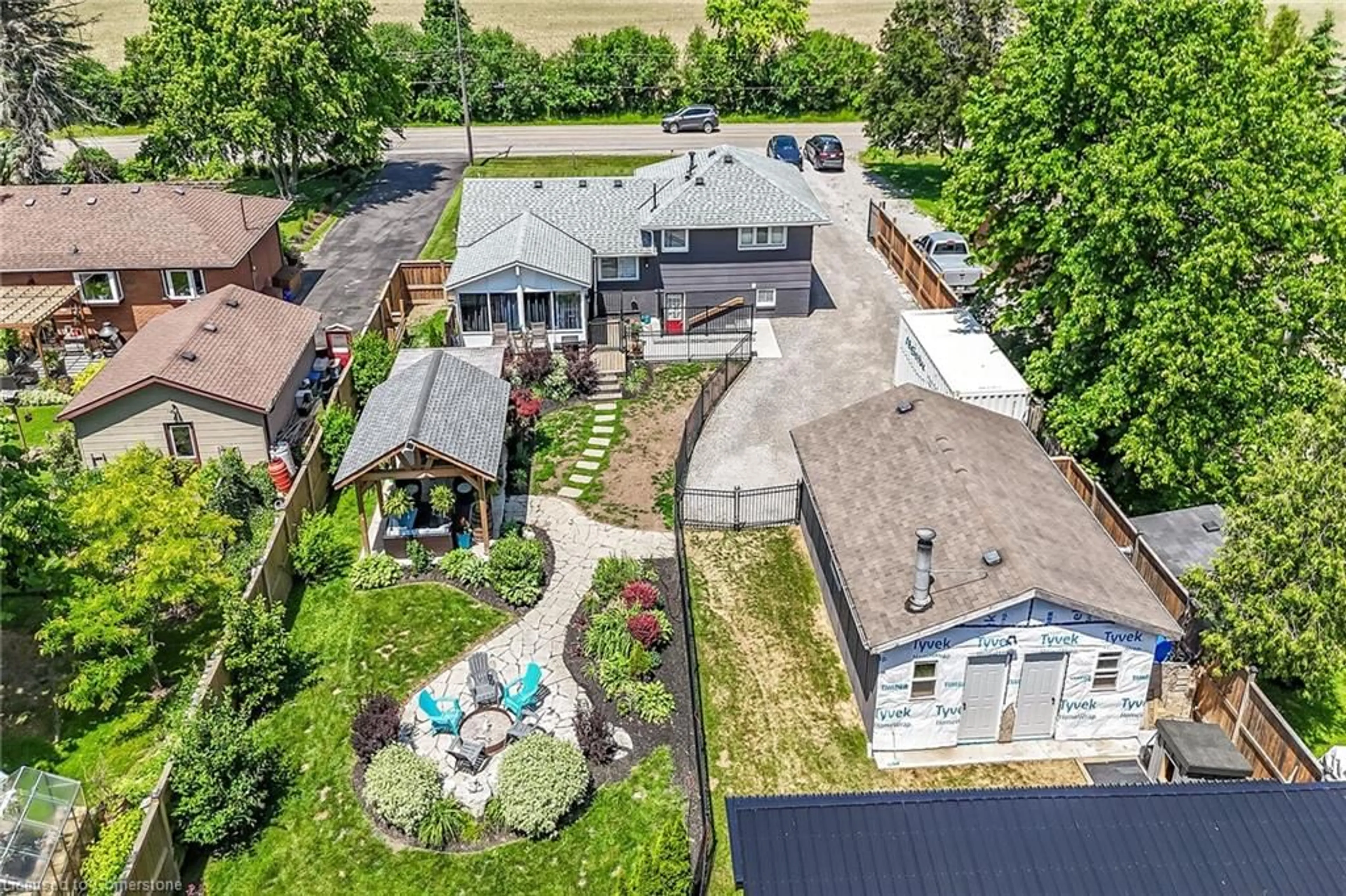 A pic from outside/outdoor area/front of a property/back of a property/a pic from drone, street for 4351 Glancaster Rd, Mount Hope Ontario L0R 1W0