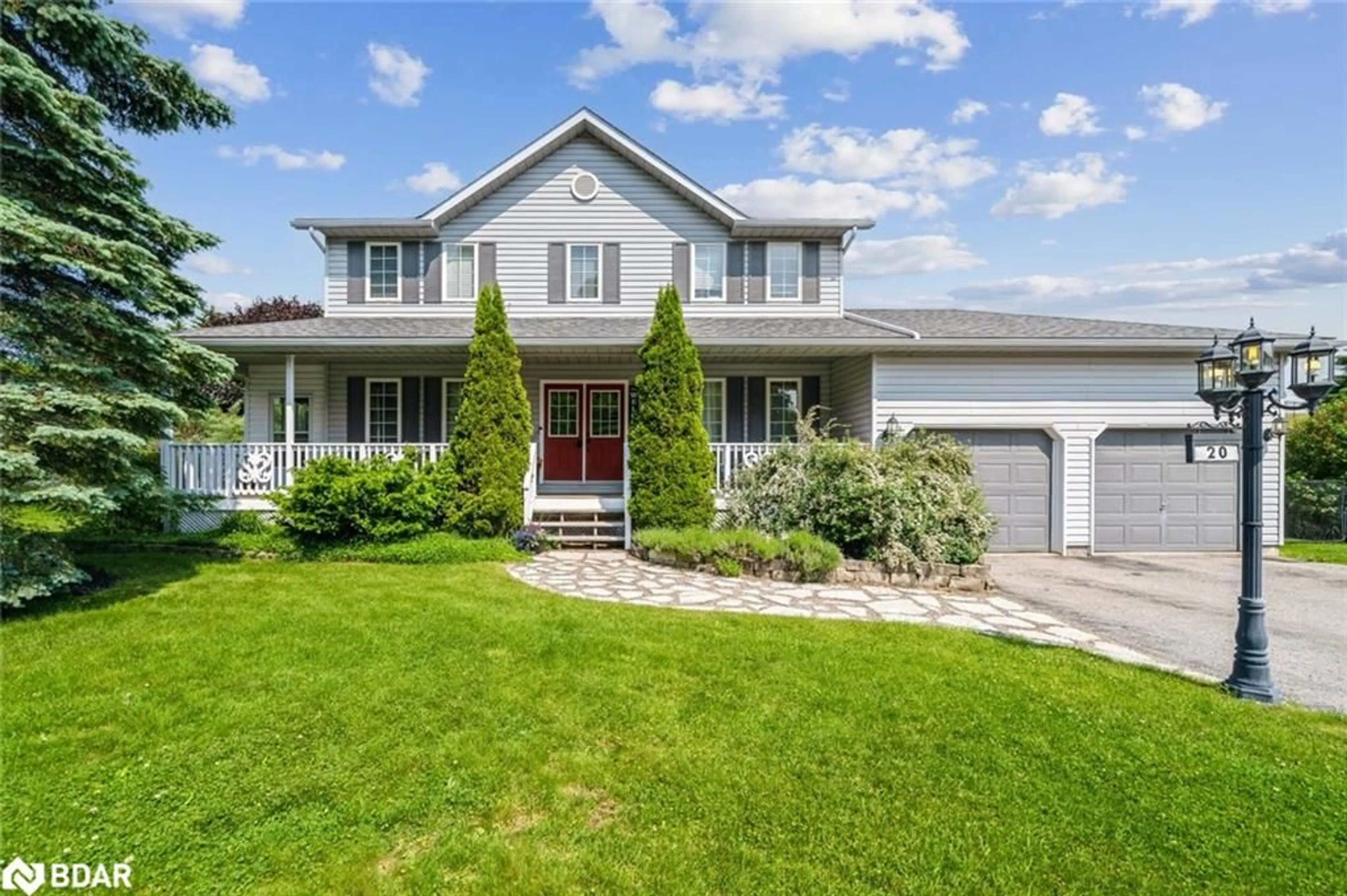 Home with vinyl exterior material, street for 20 Mcfadden Dr, Hillsdale Ontario L0L 1V0