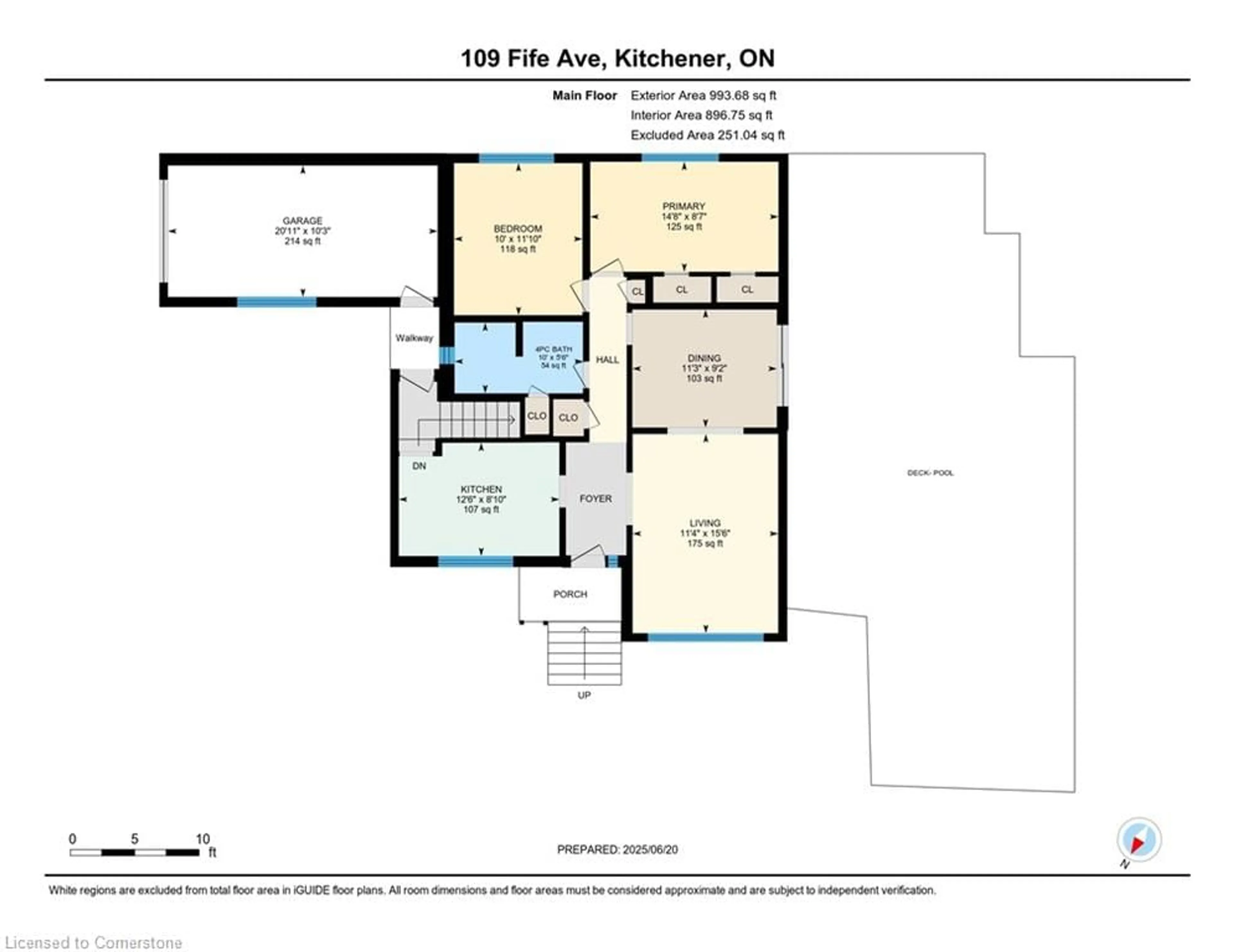 Floor plan for 109 Fife Ave, Kitchener Ontario N2B 1N2