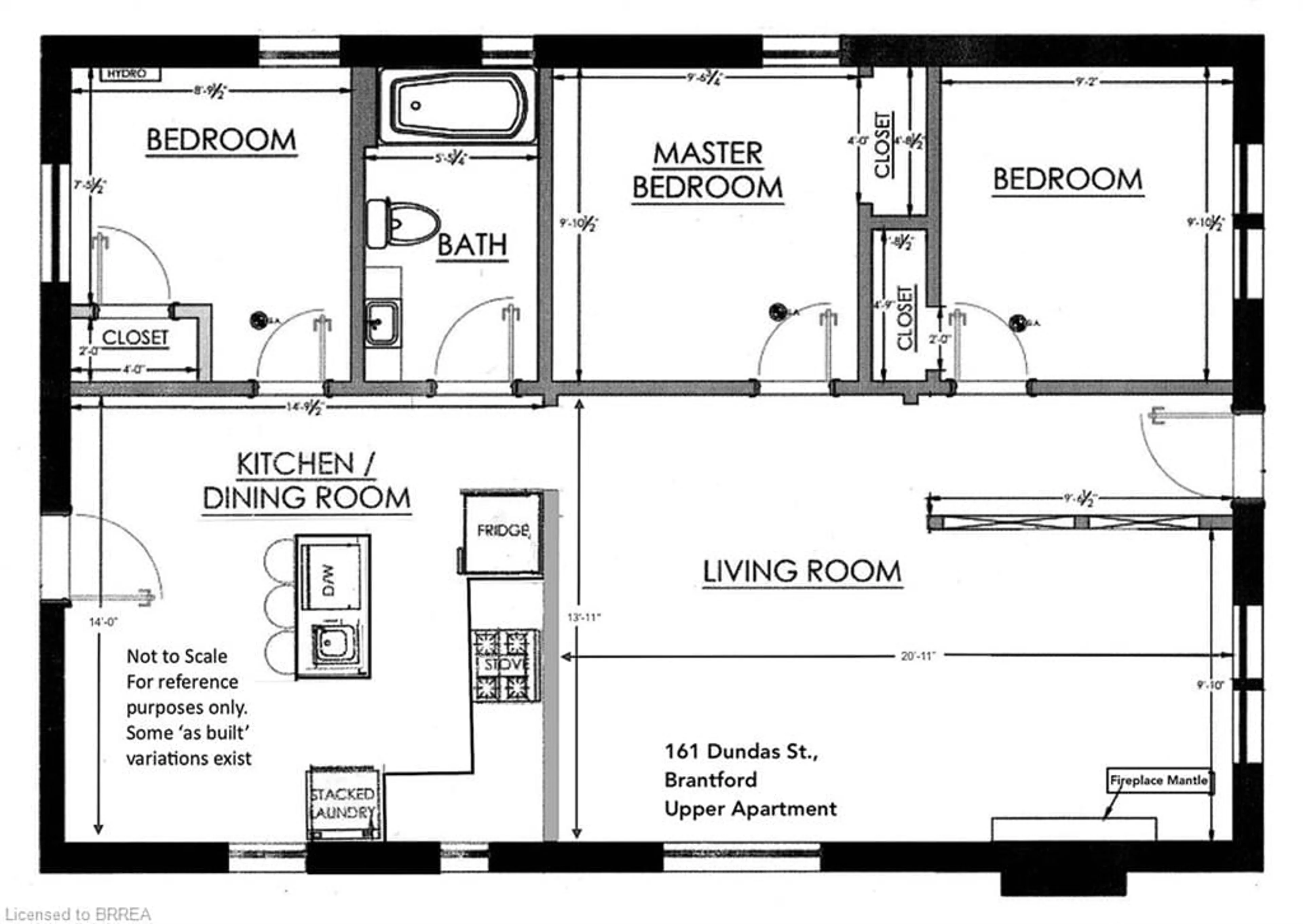 Floor plan for 161 Dundas St, Brantford Ontario N3R 1S6