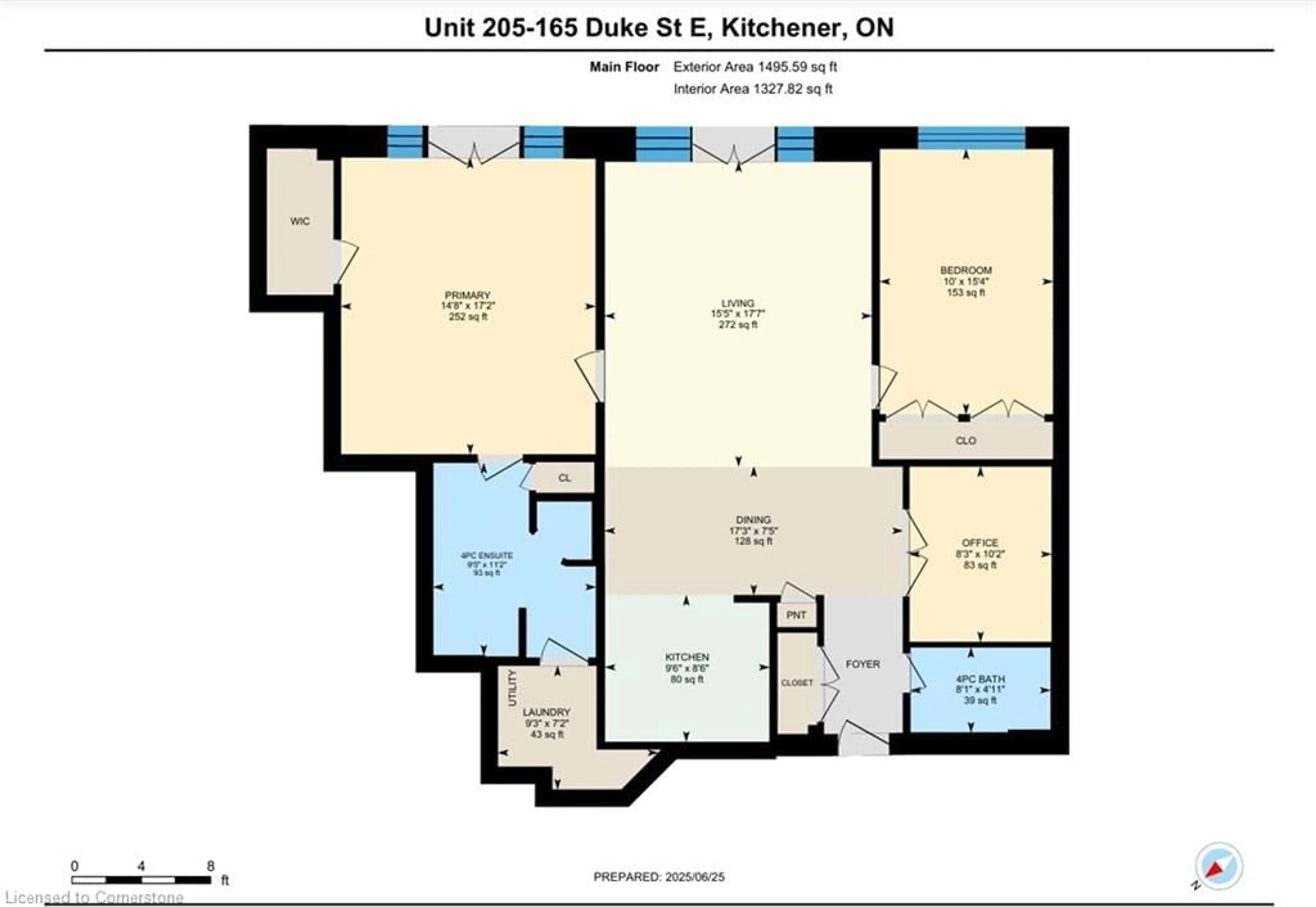 Floor plan for 165 Duke St #205, Kitchener Ontario N2H 6T8