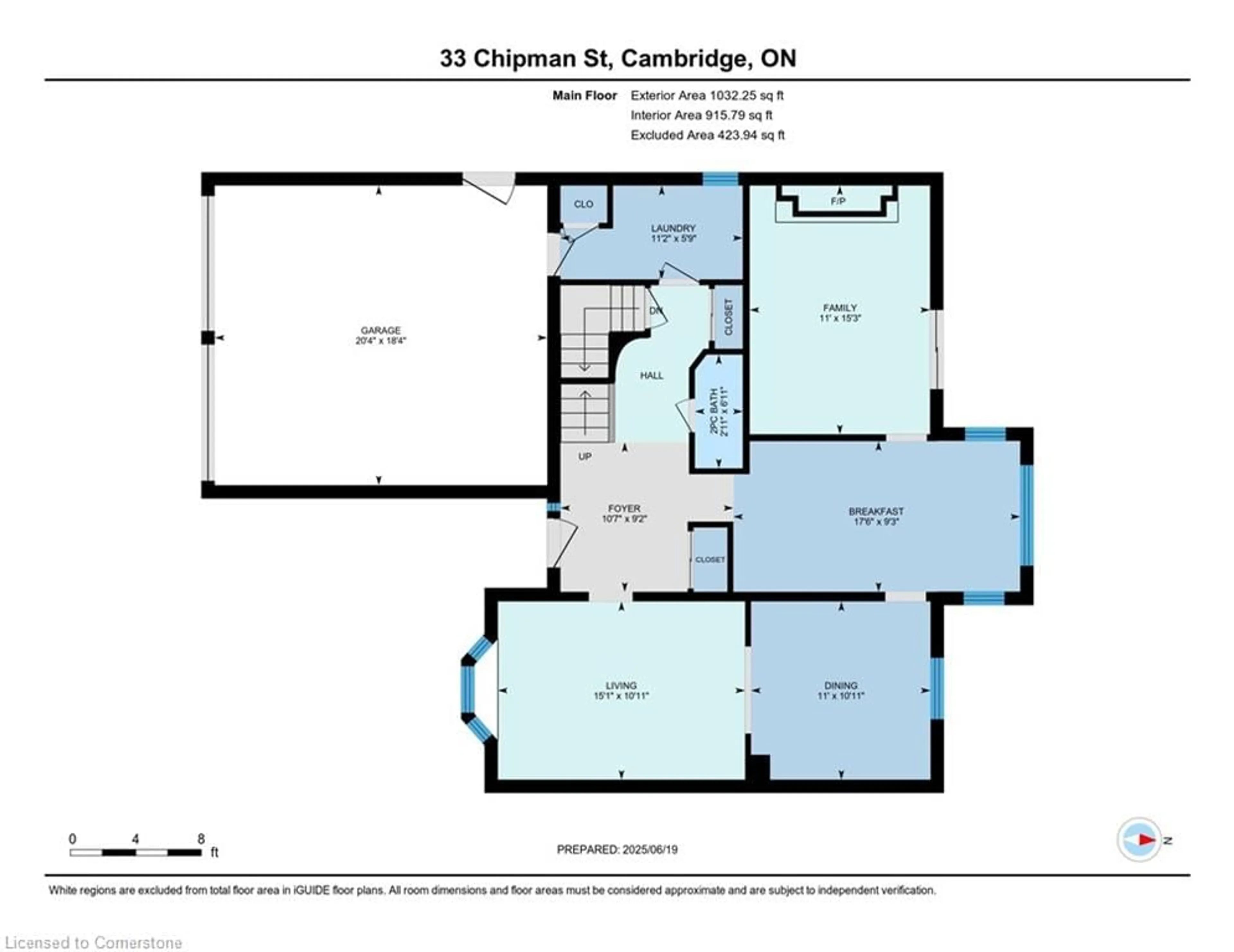 Floor plan for 33 Chipman St, Cambridge Ontario N3C 3S3