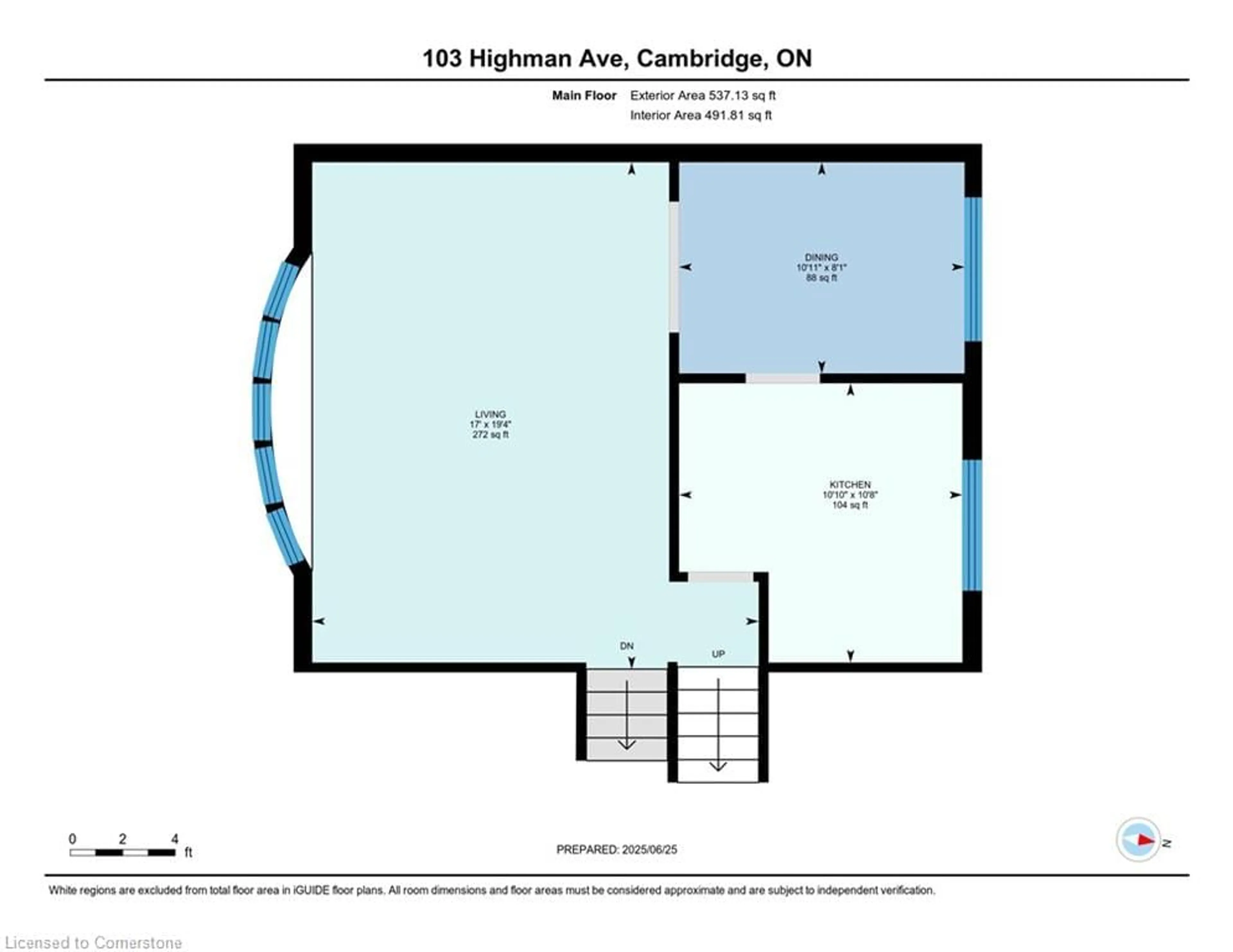 Floor plan for 103 Highman Ave, Cambridge Ontario N1R 3M2
