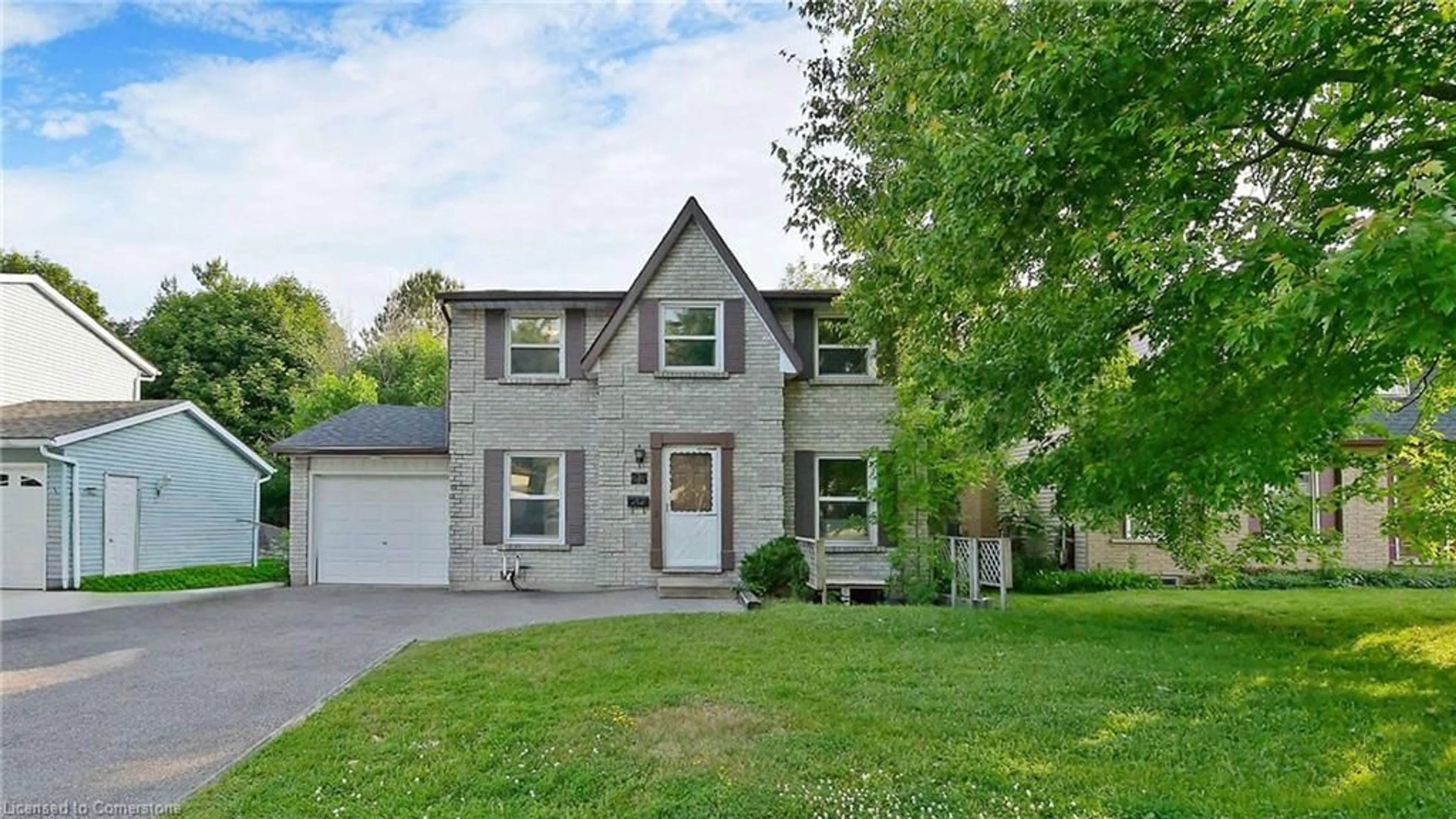Home with vinyl exterior material, street for 23 Briarlea Rd, Guelph Ontario N1G 3H4