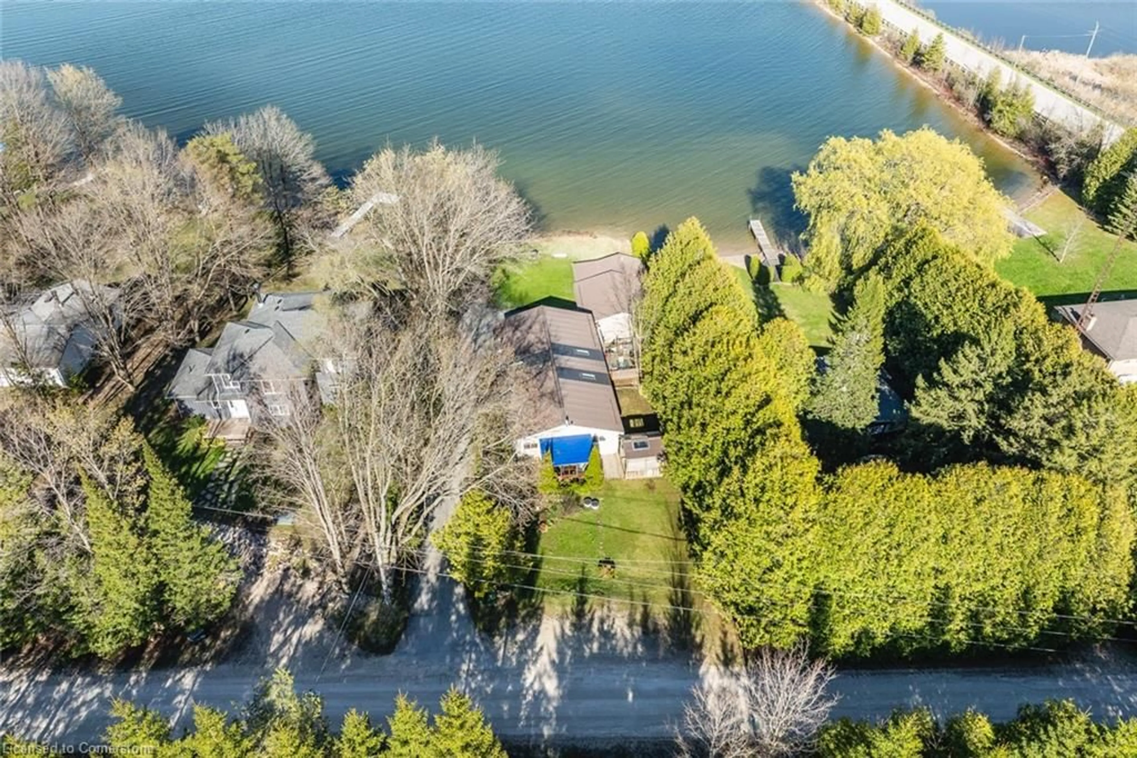 A pic from outside/outdoor area/front of a property/back of a property/a pic from drone, water/lake/river/ocean view for 111 Macdonalds Rd, Grey Highlands Ontario N0C 1E0