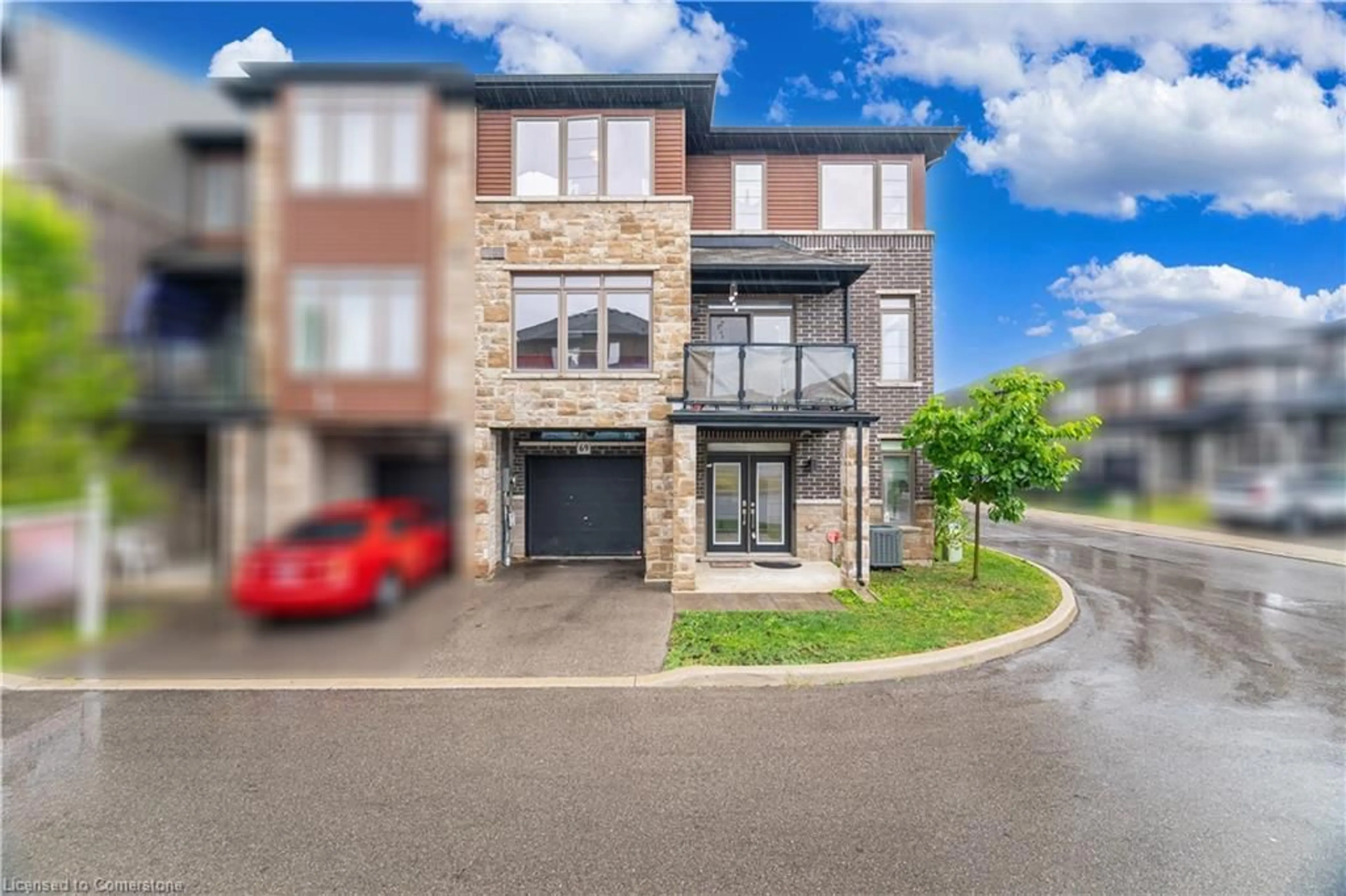 A pic from outside/outdoor area/front of a property/back of a property/a pic from drone, street for 30 Times Square Blvd #69, Stoney Creek Ontario L8J 0L9