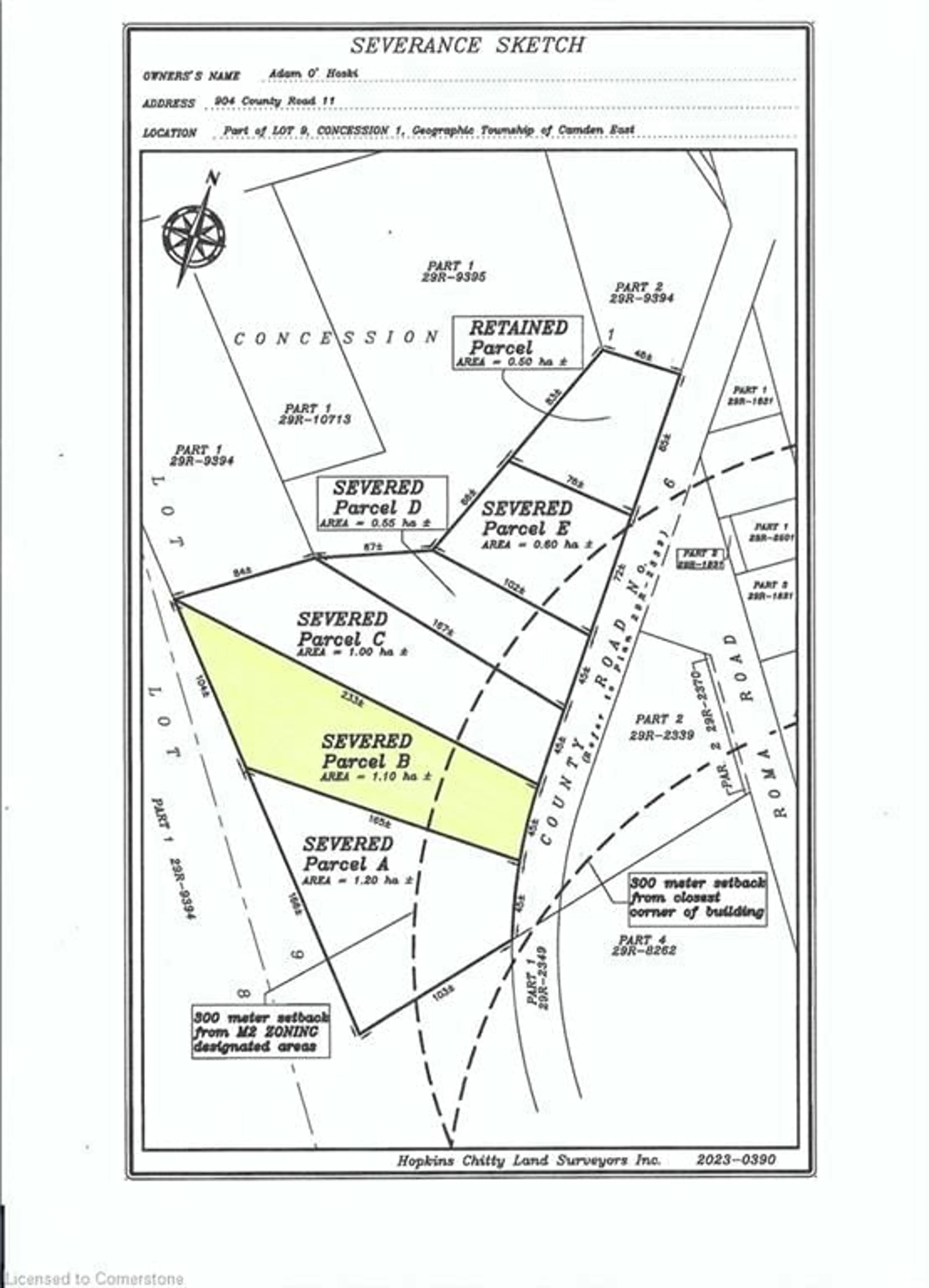 Picture of a map for 0 County Road 16 Rd #LOT B, Stone Mills Ontario K7R 3L2