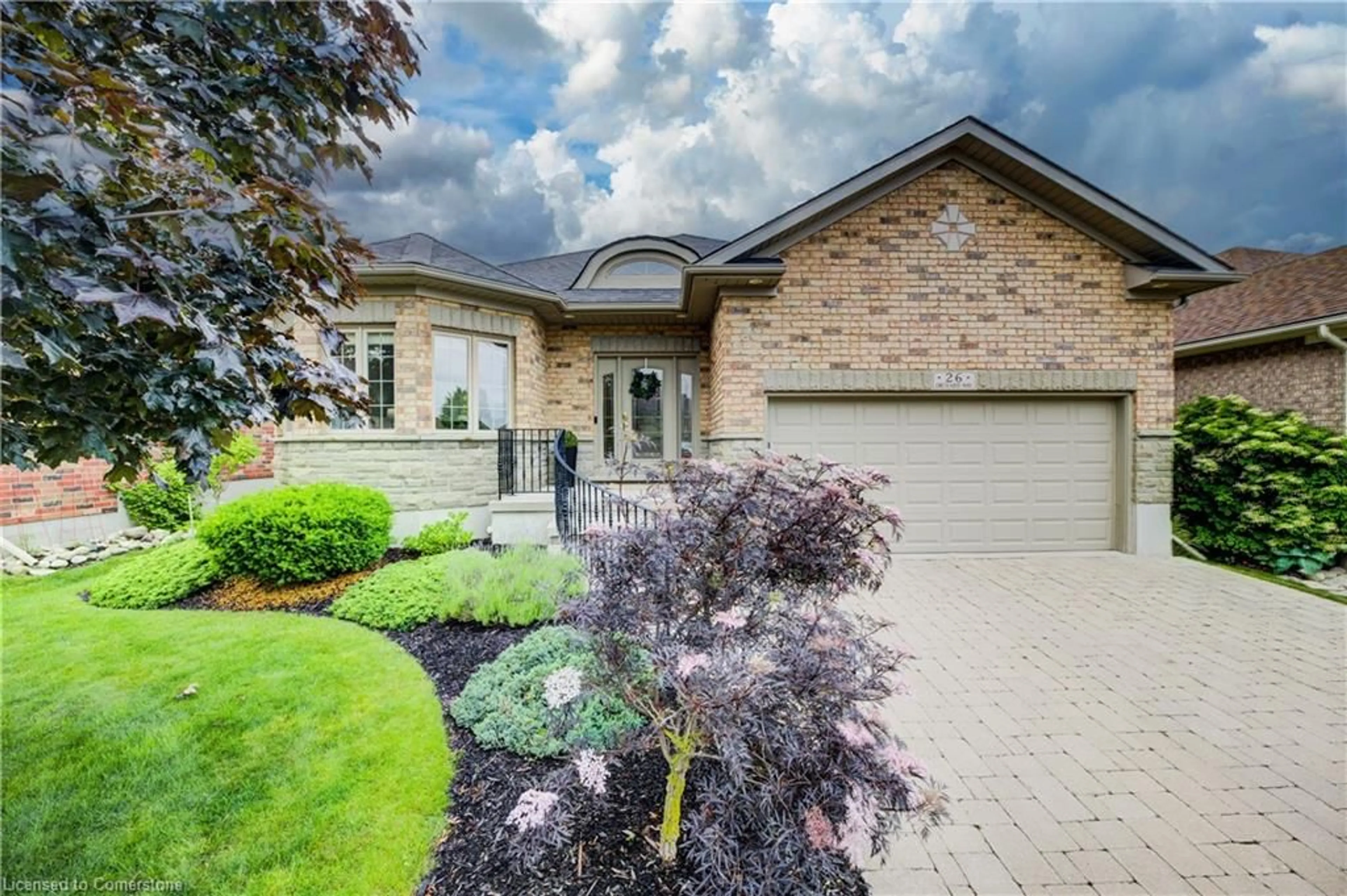 Home with brick exterior material, street for 26 Orchard Way, New Hamburg Ontario N3A 4P7