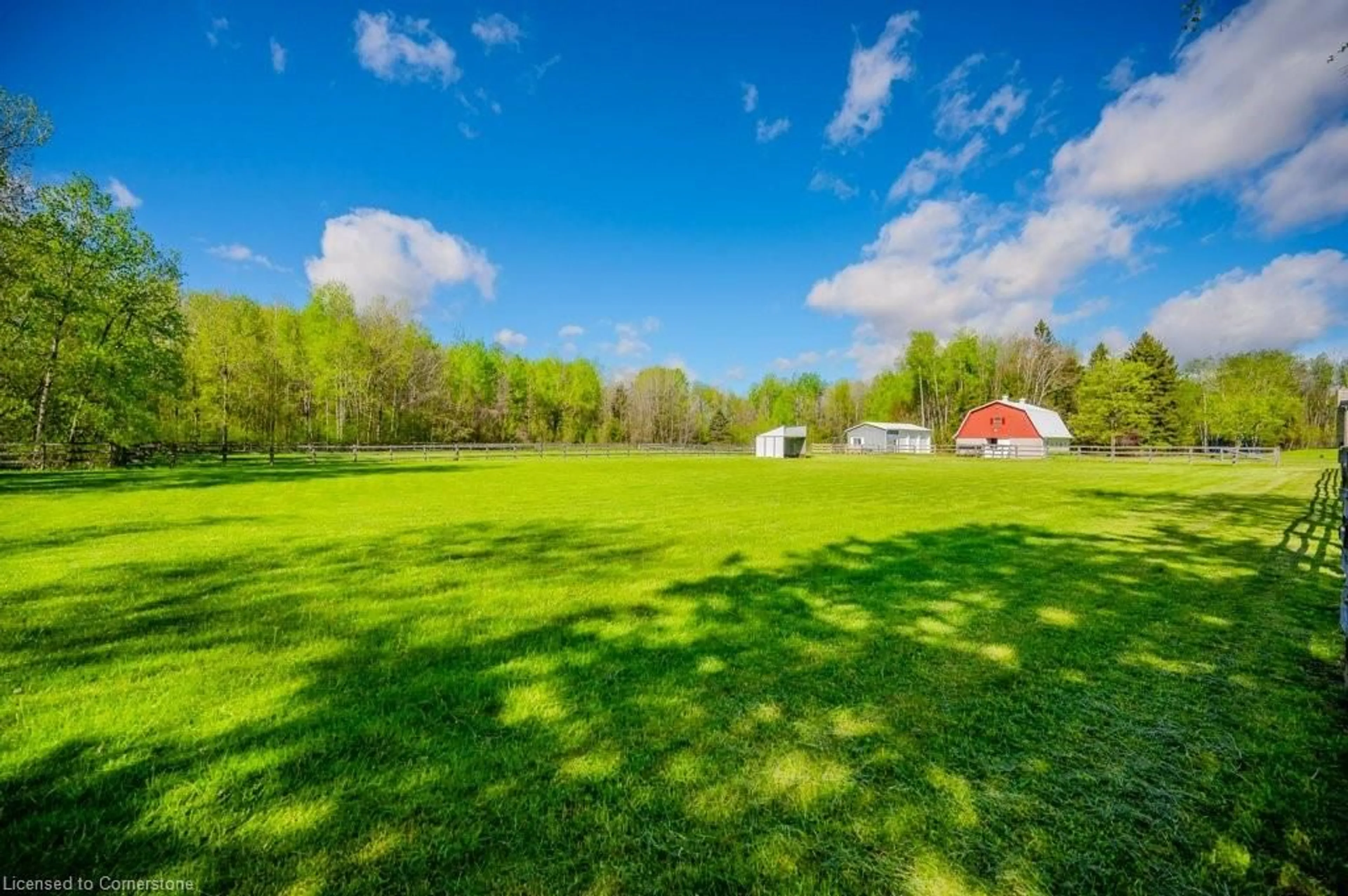 A pic from outside/outdoor area/front of a property/back of a property/a pic from drone, water/lake/river/ocean view for 7104 Sideroad 14, Ariss Ontario N0B 1B0