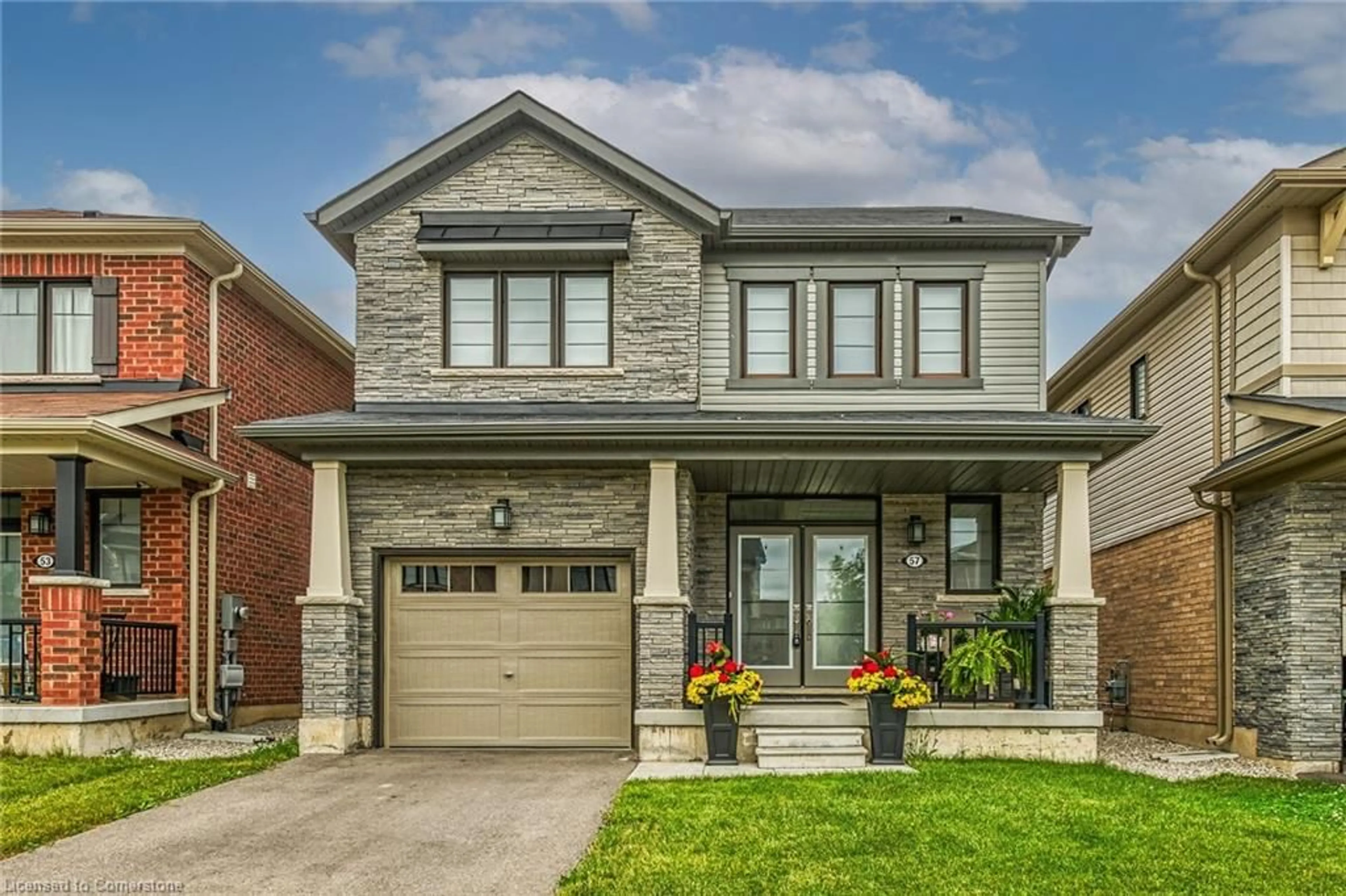 Home with brick exterior material, street for 57 Queen Mary Blvd, Stoney Creek Ontario L8J 0M4