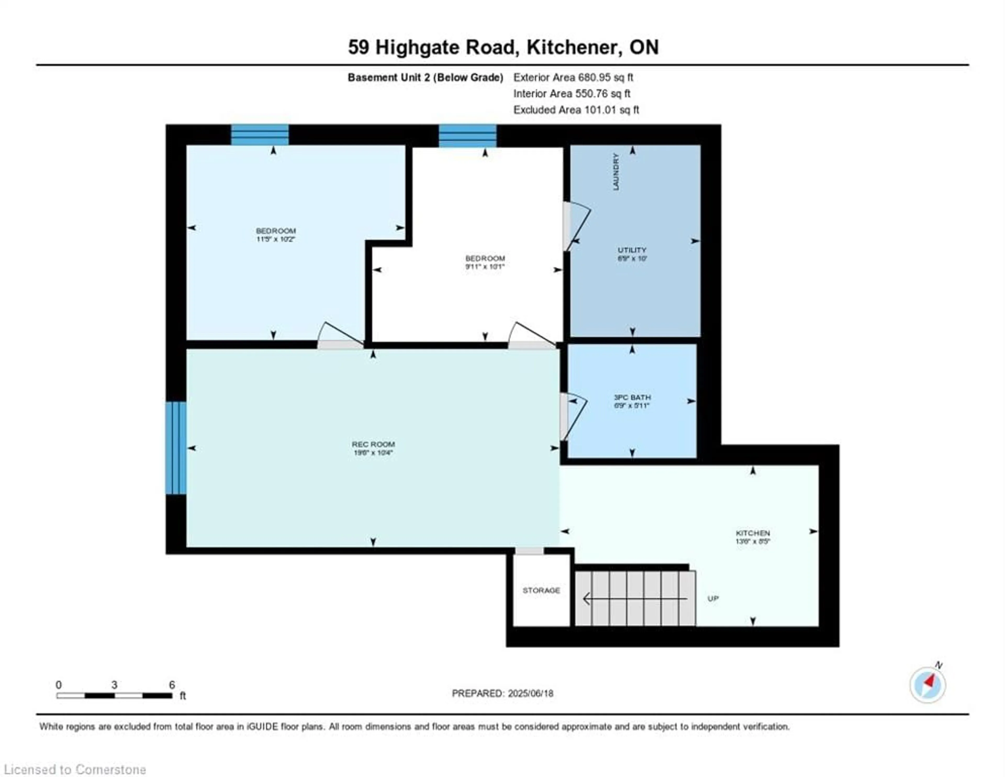 Floor plan for 59 Highgate Rd, Kitchener Ontario N2N 3M8