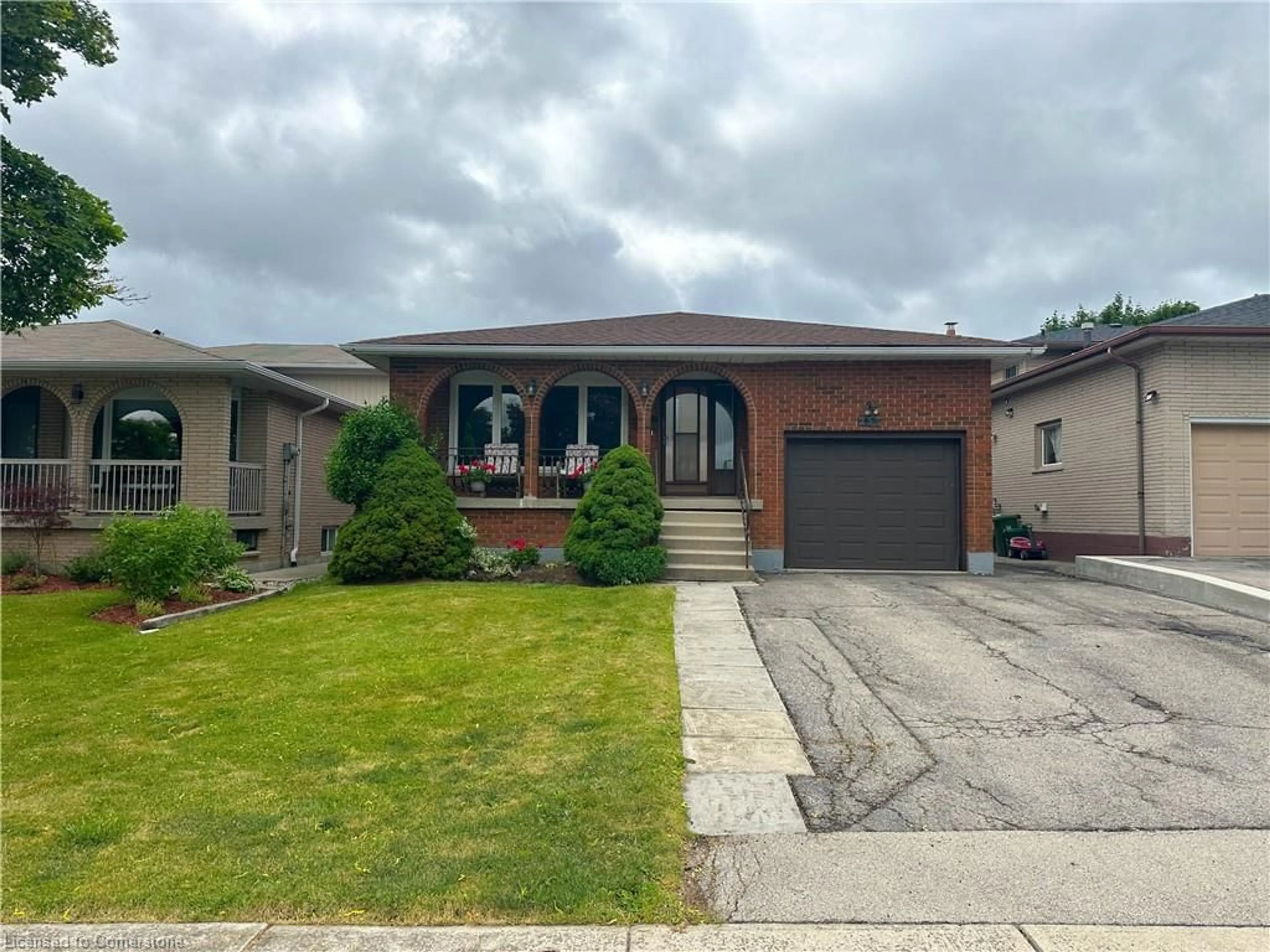Home with brick exterior material, street for 233 Lawnhurst Crt, Hamilton Ontario L8V 4R4