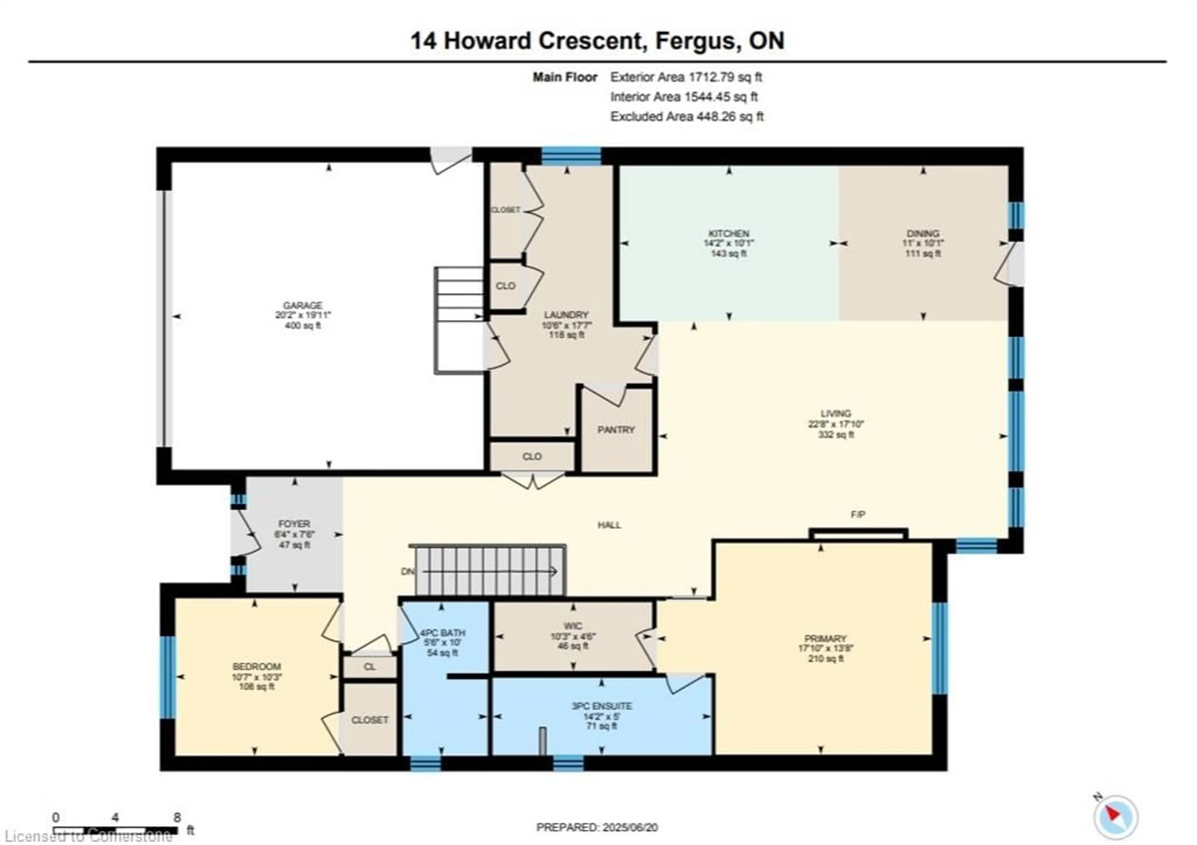 Floor plan for 14 Howard Cres, Fergus Ontario N1M 0E9
