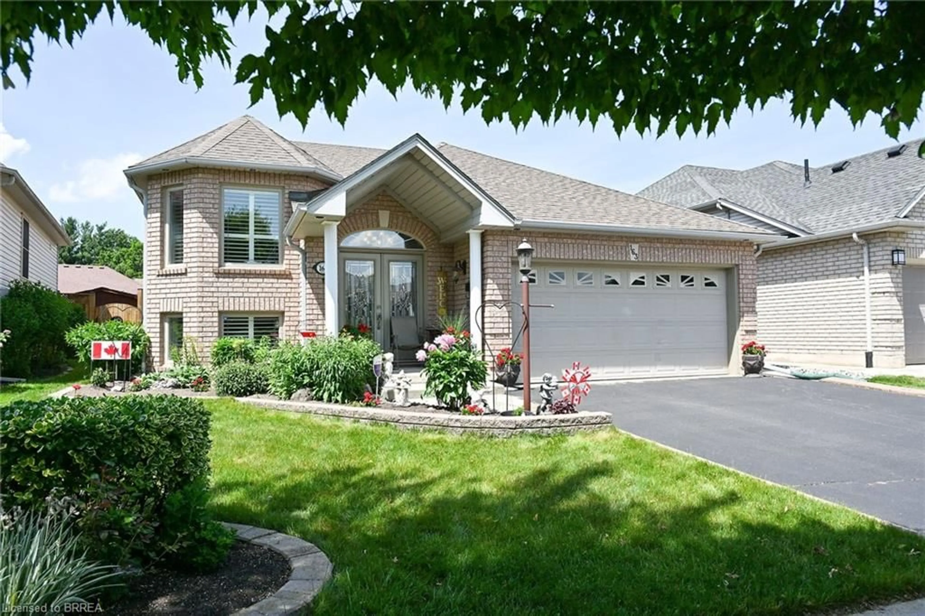 Home with brick exterior material, street for 163 Olivetree Rd, Brantford Ontario N3R 7Z5