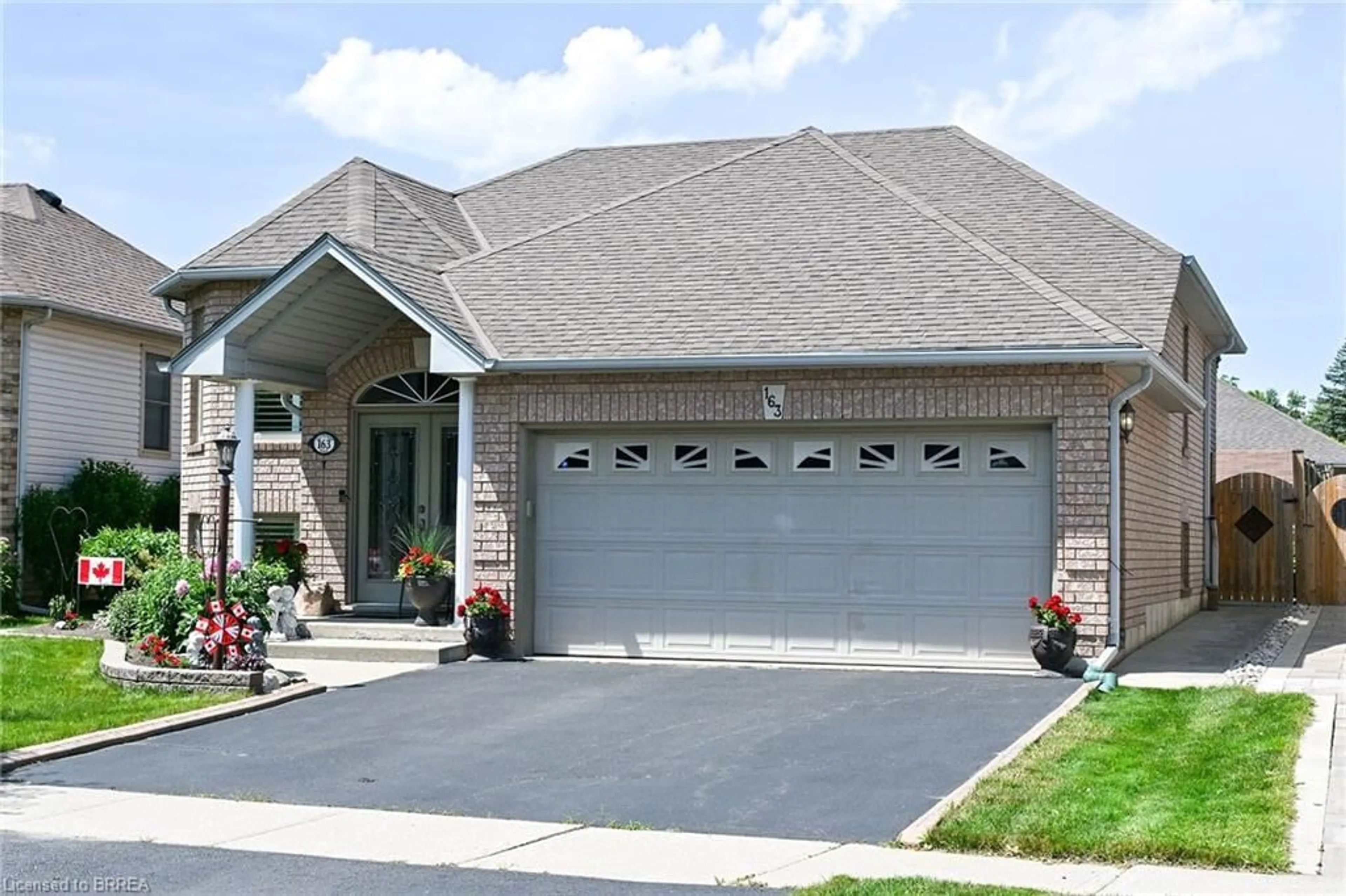 Home with brick exterior material, street for 163 Olivetree Rd, Brantford Ontario N3R 7Z5