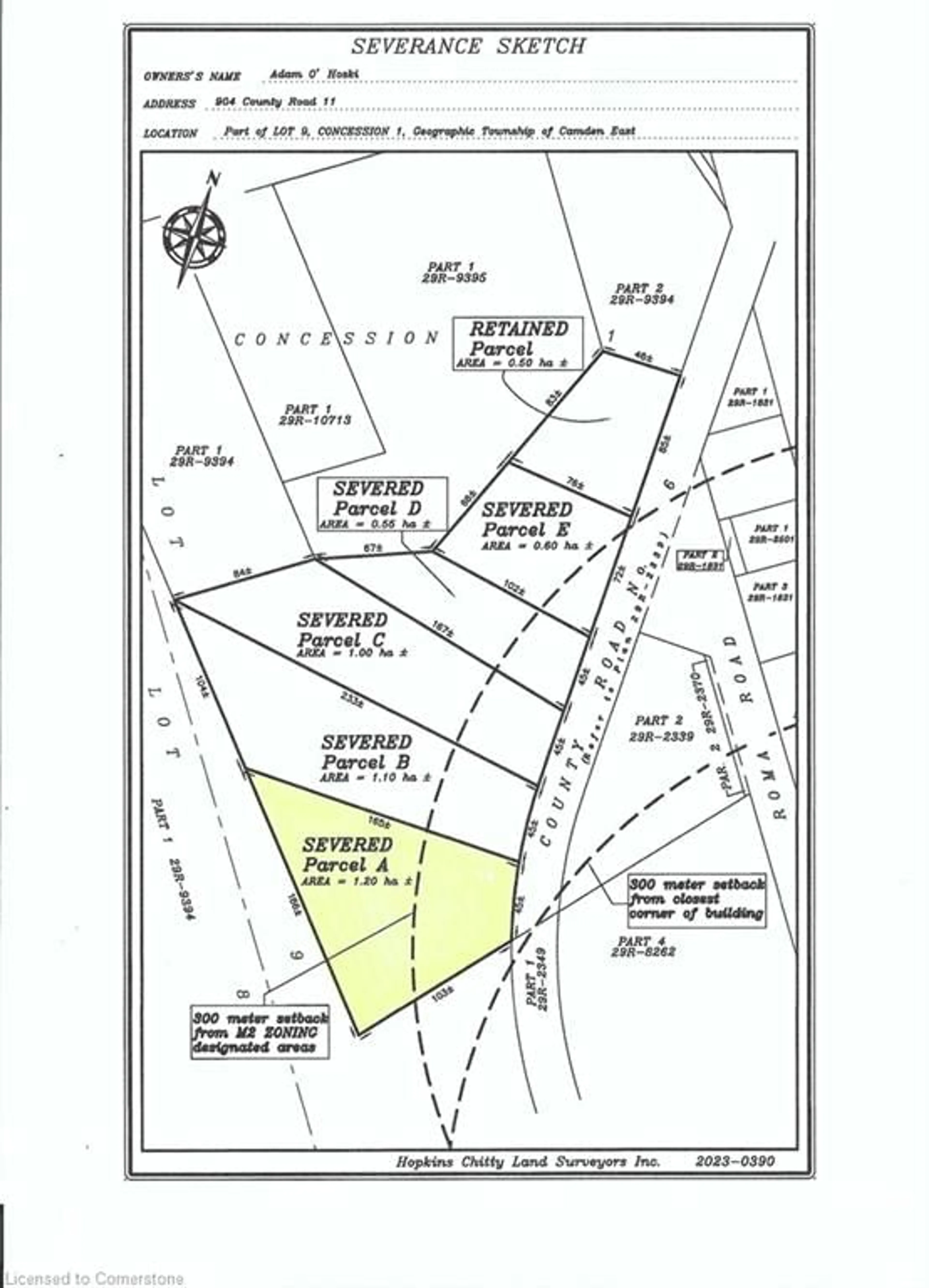 Picture of a map for 0 County Road 16 Rd #LOT A, Stone Mills Ontario K7R 3L2